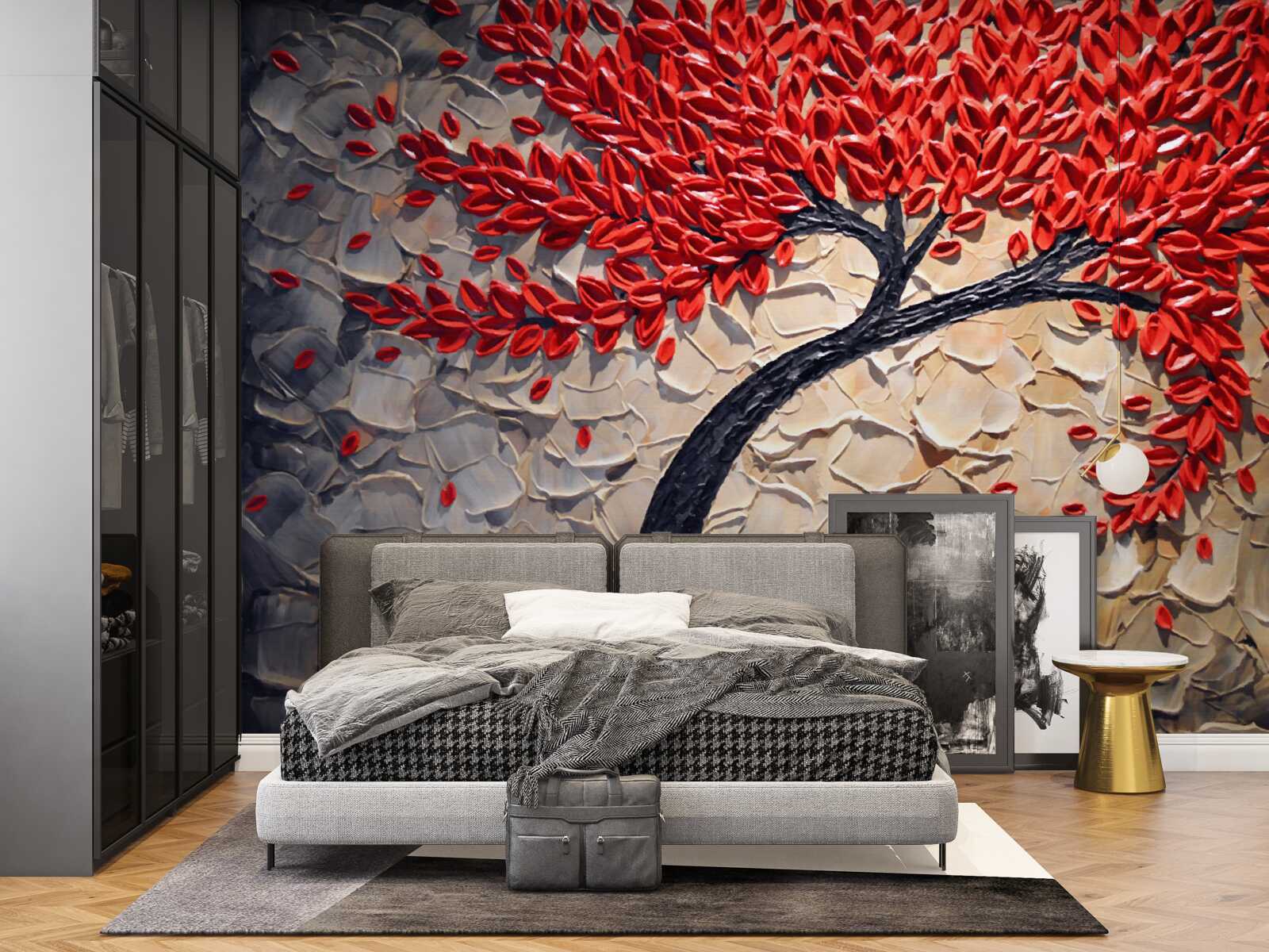 Papier peint bel acajou en pleine floraison