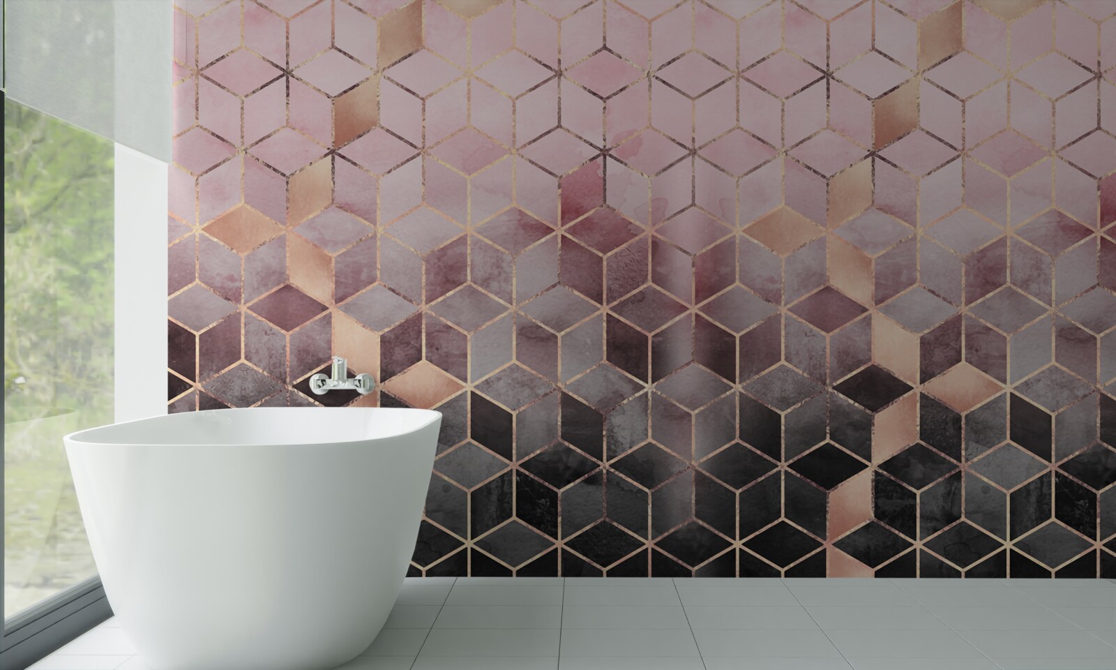 Papier peint gradient sur des segments rectangulaires