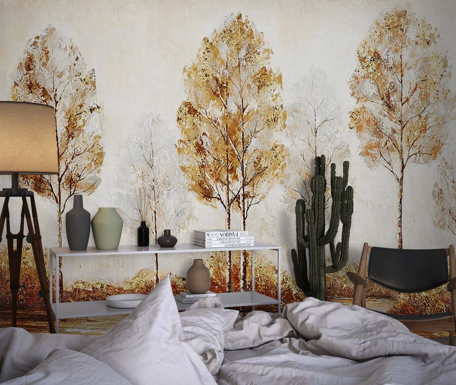 Papier peint image d'une forêt en automne