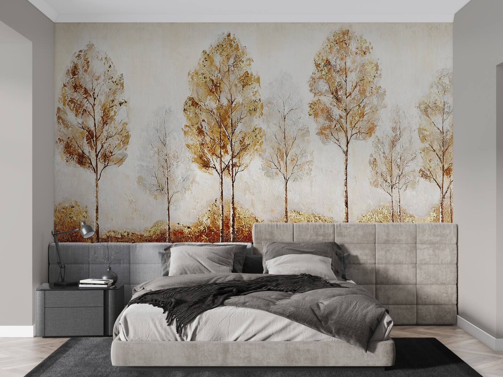 Papier peint image d'une forêt en automne