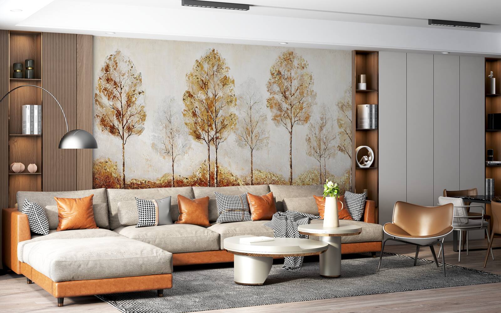 Papier peint image d'une forêt en automne