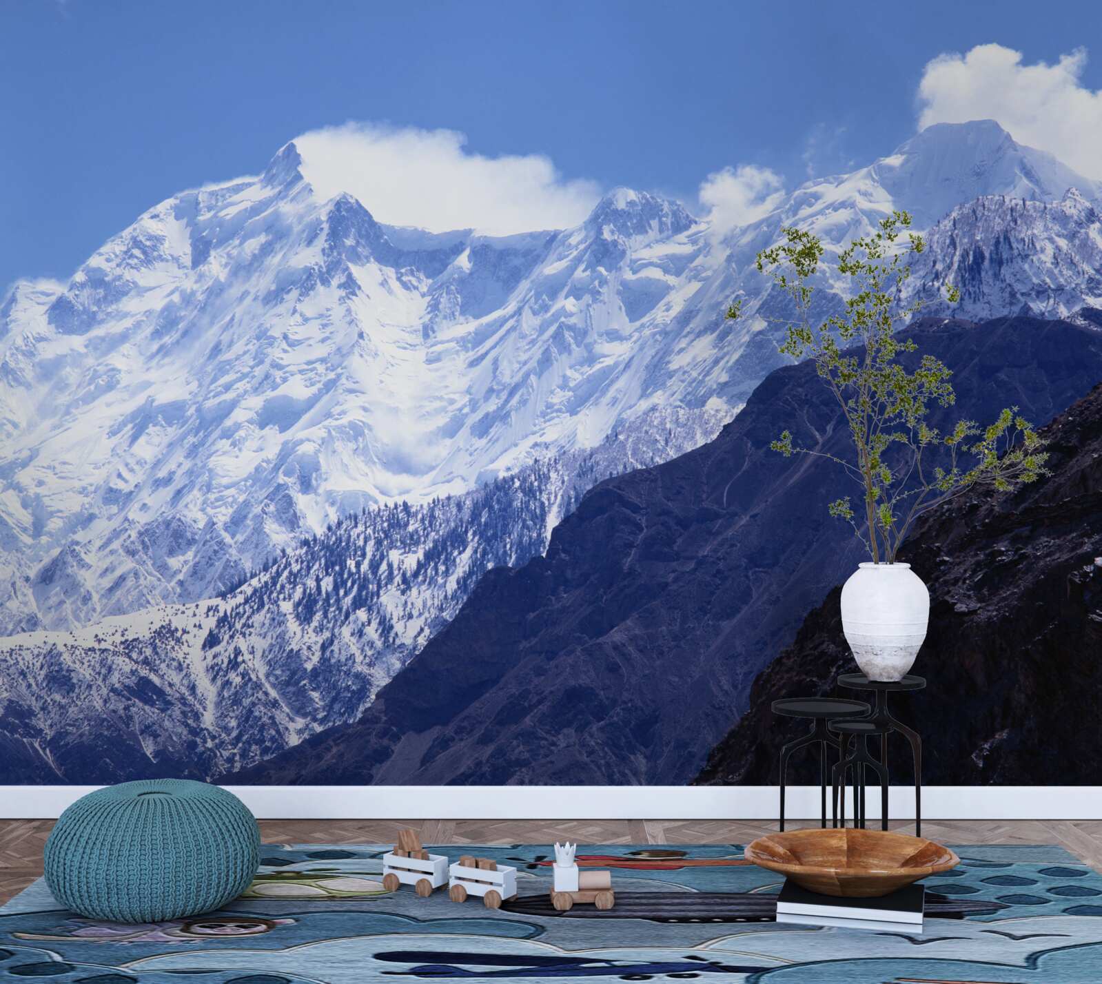 Papier peint les sommets des nuages, inébranlables dans leur dureté glacée