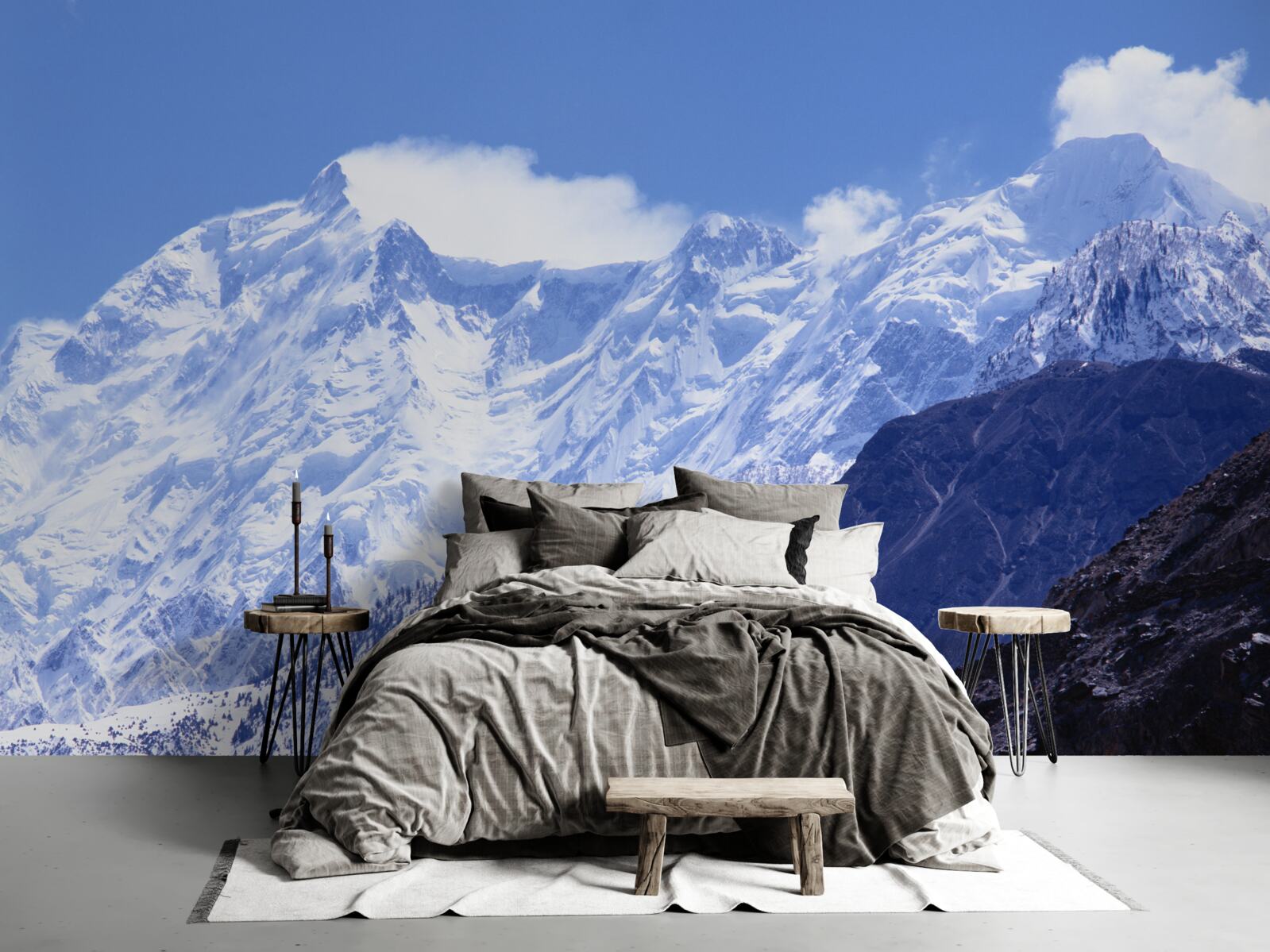 Papier peint les sommets des nuages, inébranlables dans leur dureté glacée