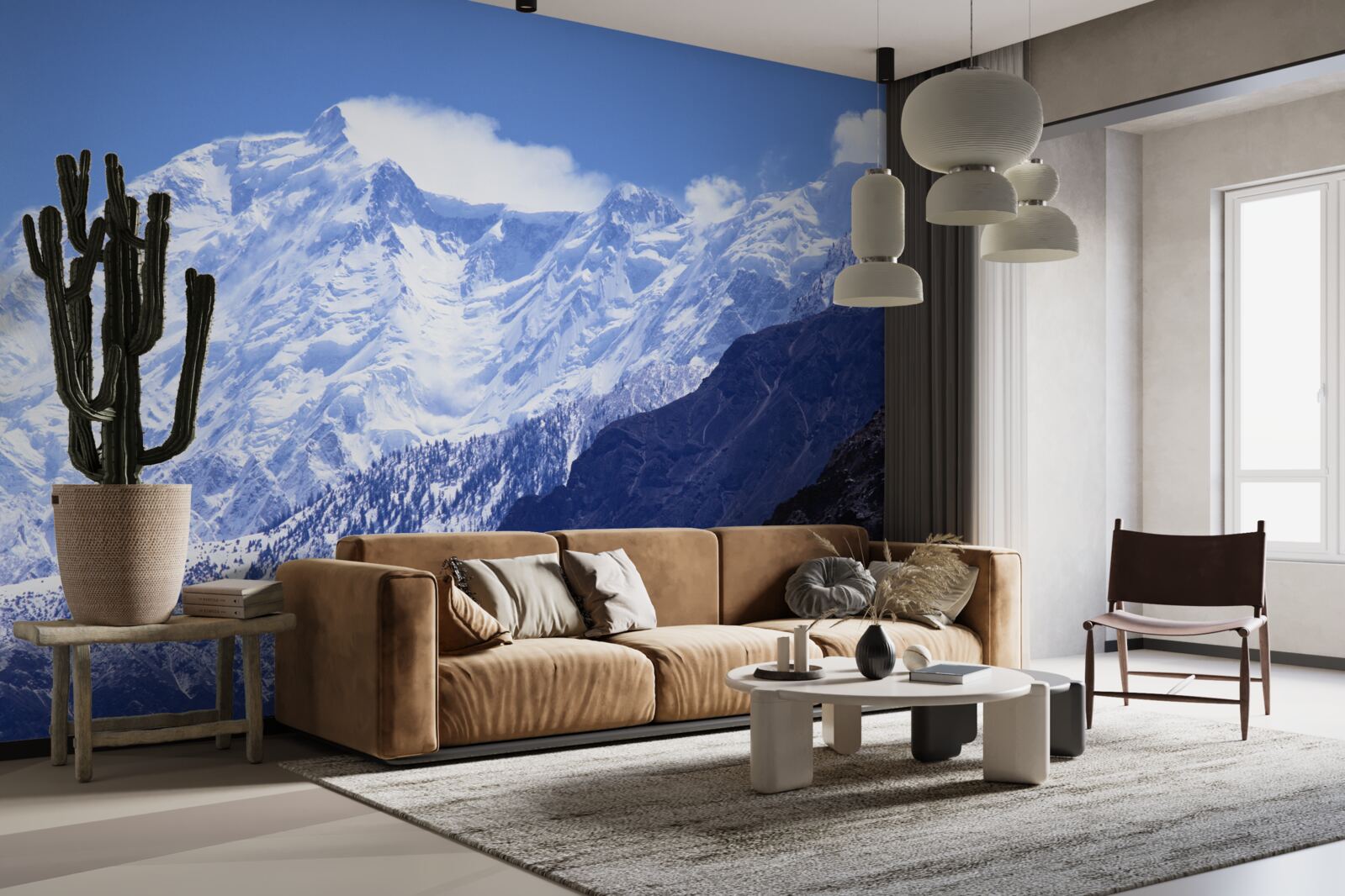 Papier peint les sommets des nuages, inébranlables dans leur dureté glacée