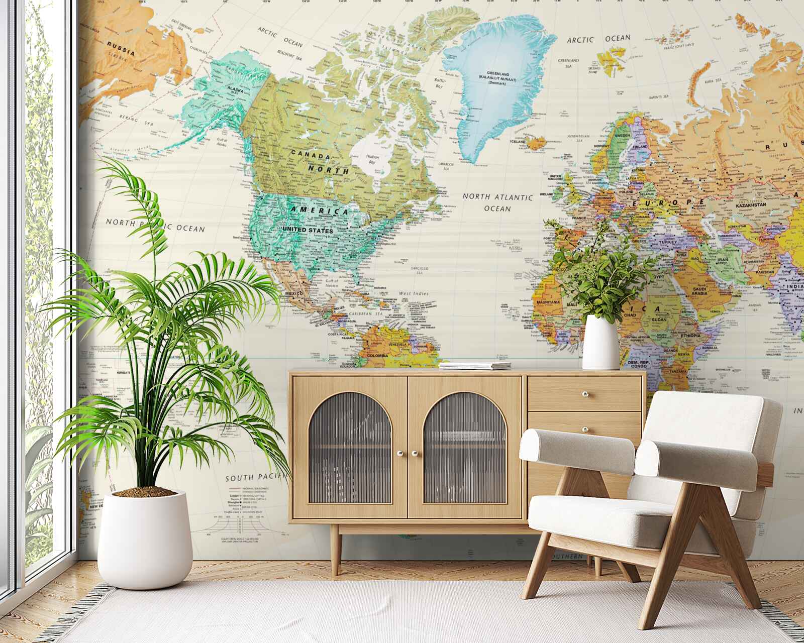 Papier peint carte mondiale de la terre