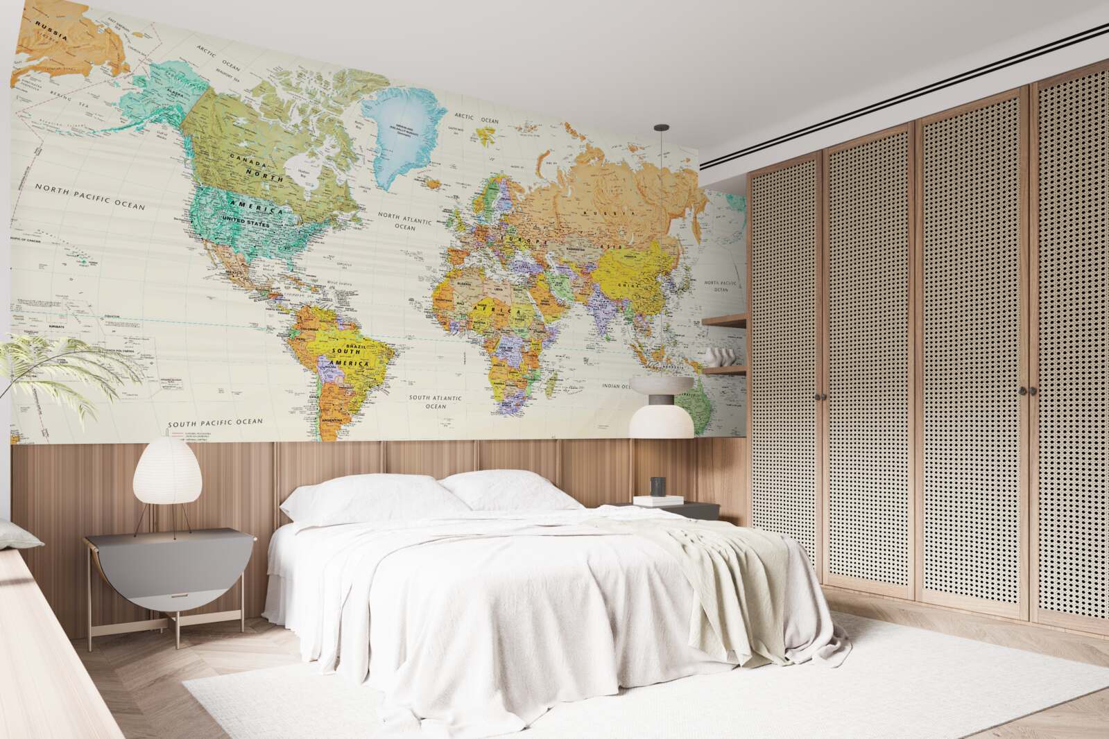 Papier peint carte mondiale de la terre