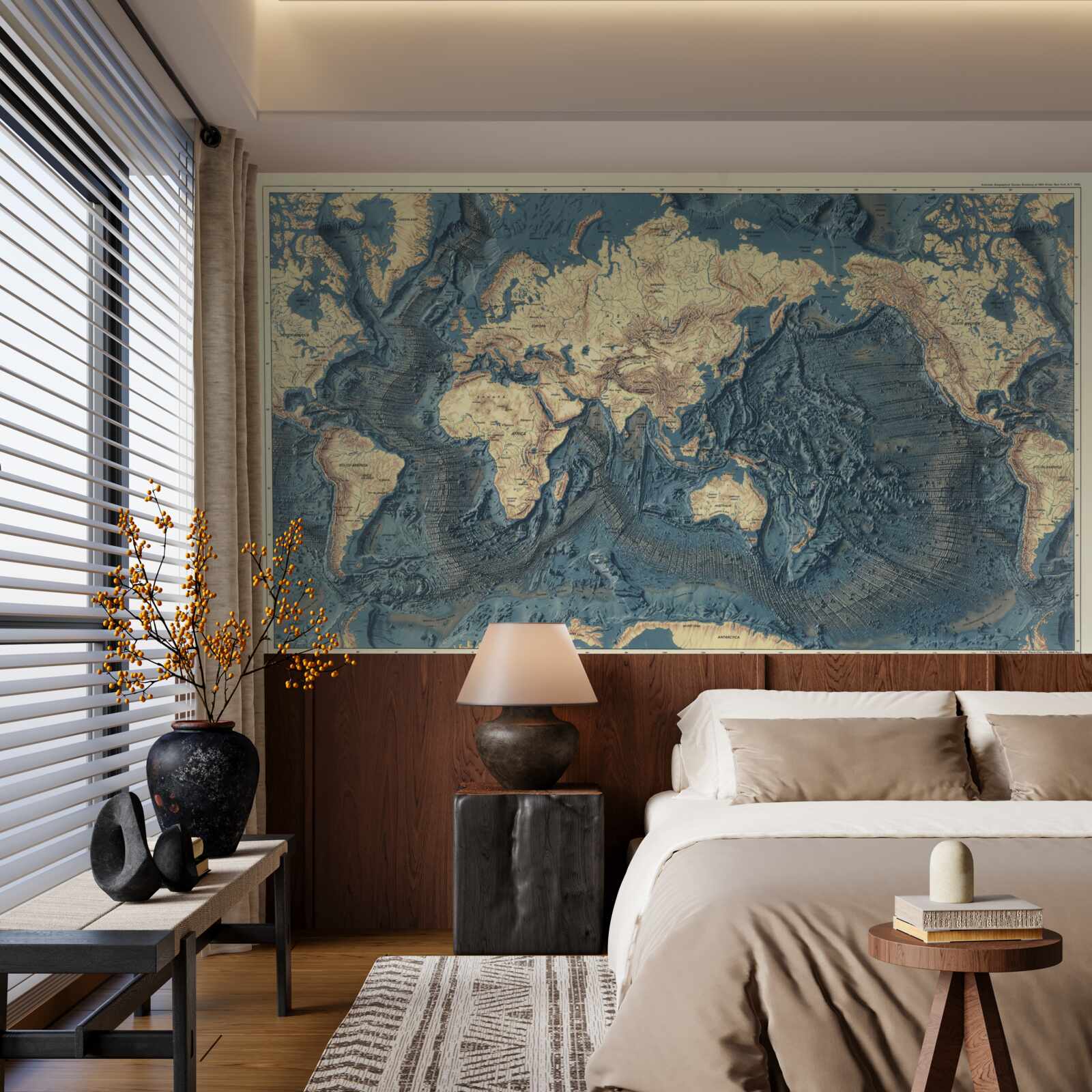 Papier peint plancher océanique en relief