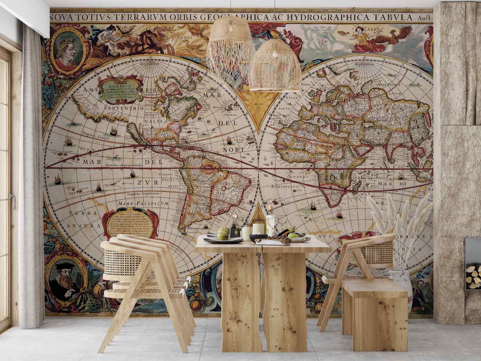 Papier peint carte du monde antique