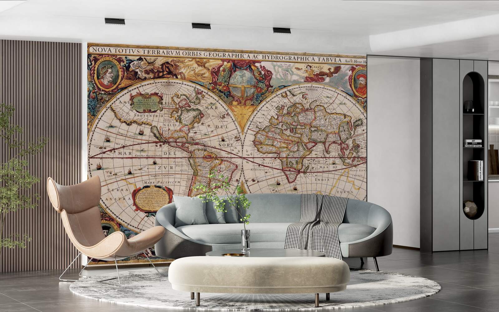 Papier peint carte du monde antique