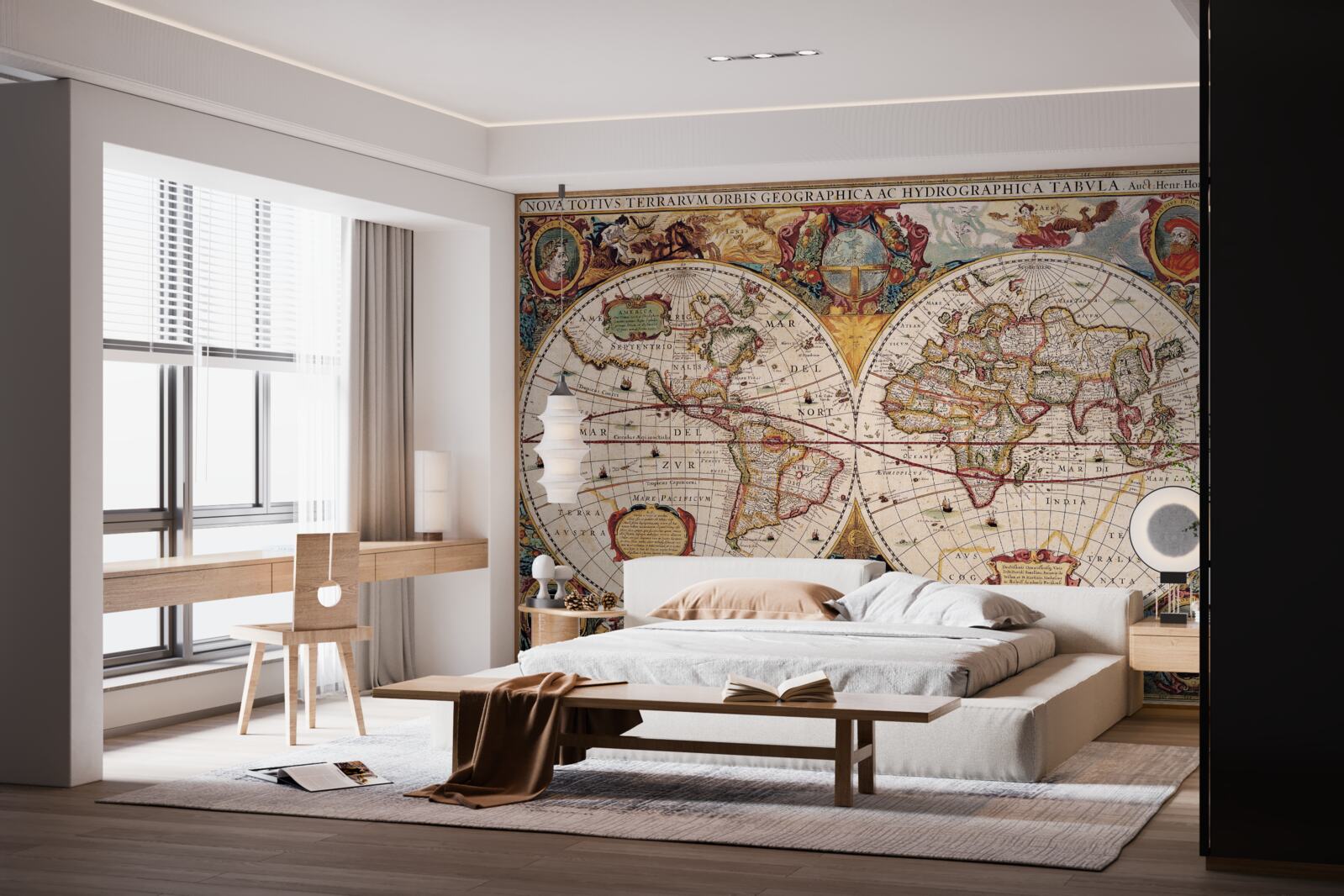 Papier peint carte du monde antique