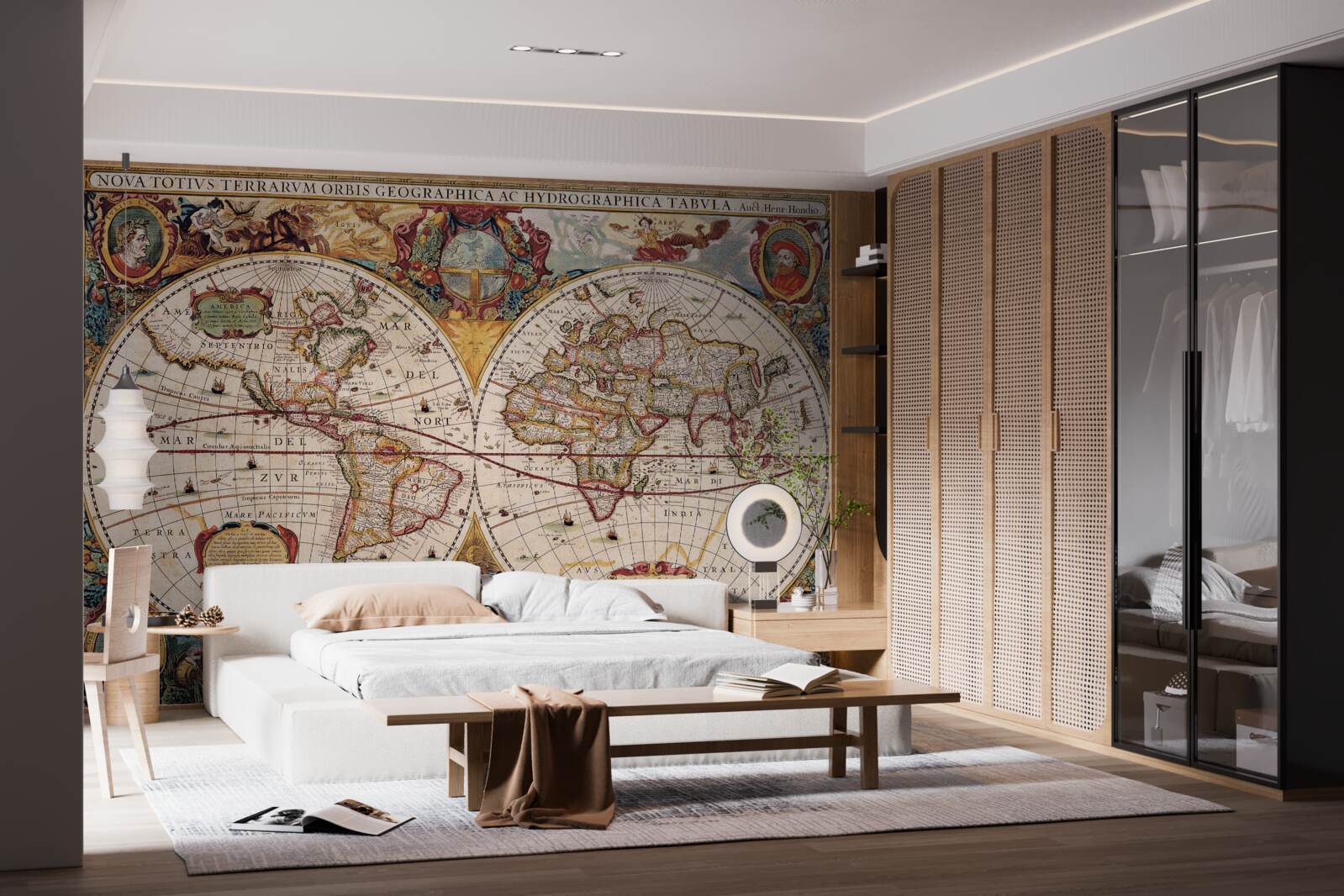 Papier peint carte du monde antique