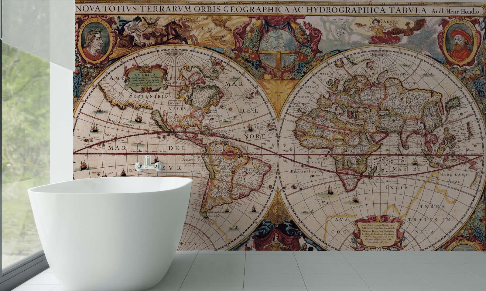 Papier peint carte du monde antique