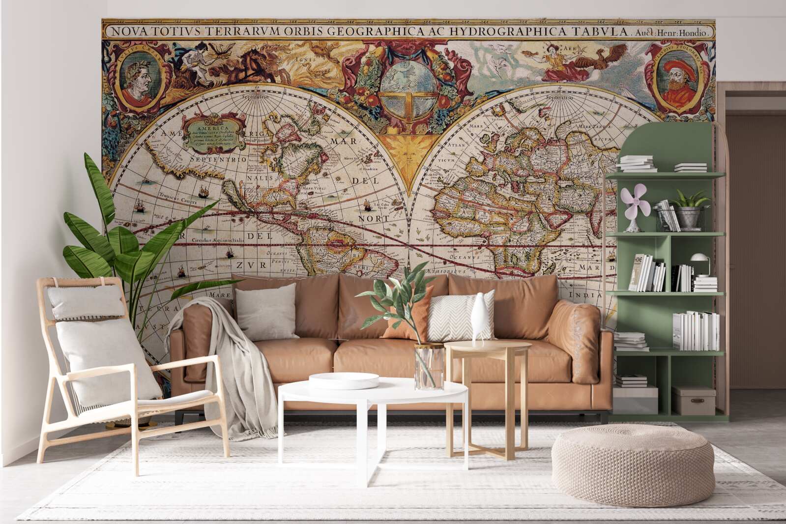 Papier peint carte du monde antique