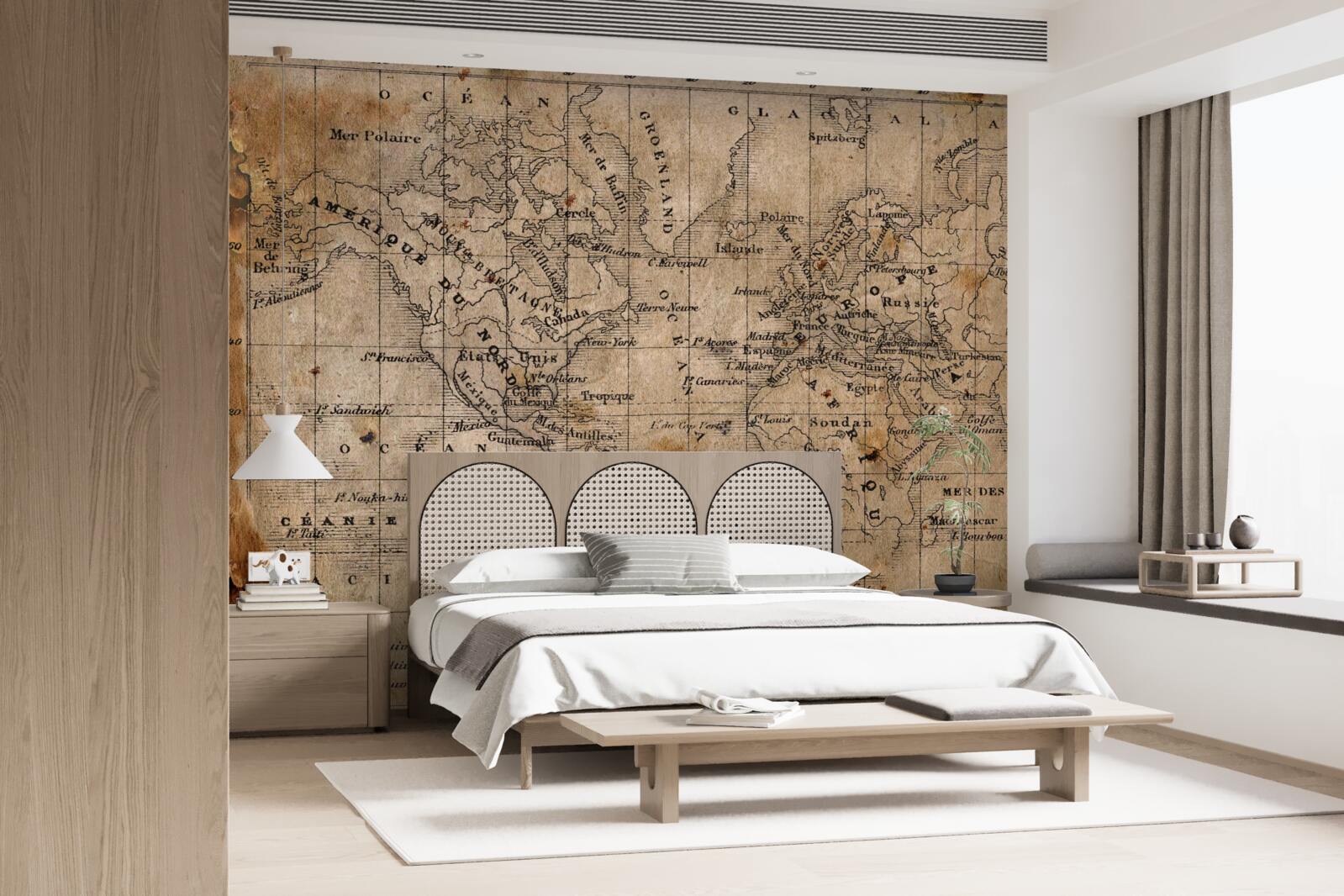 Papier peint fragment de cartographie ancienne