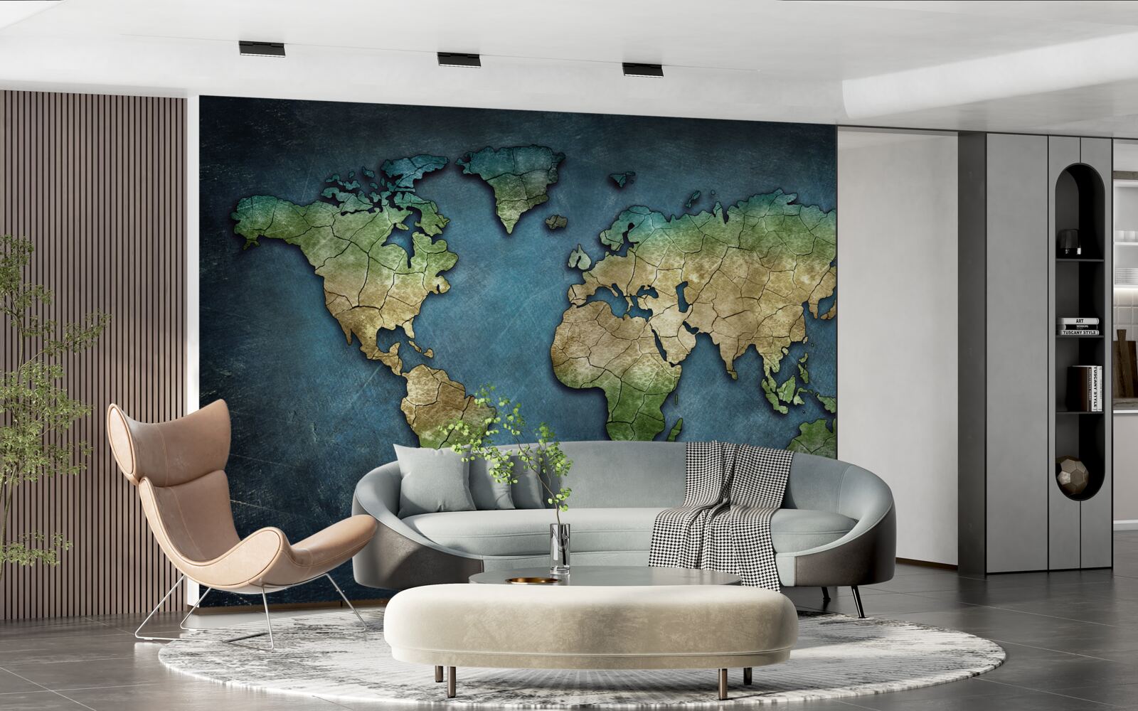 Papier peint carte du monde pour le mur