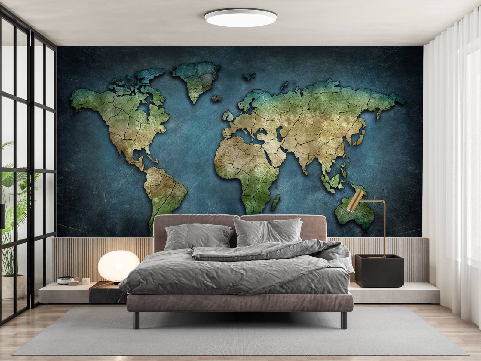 Papier peint carte du monde pour le mur