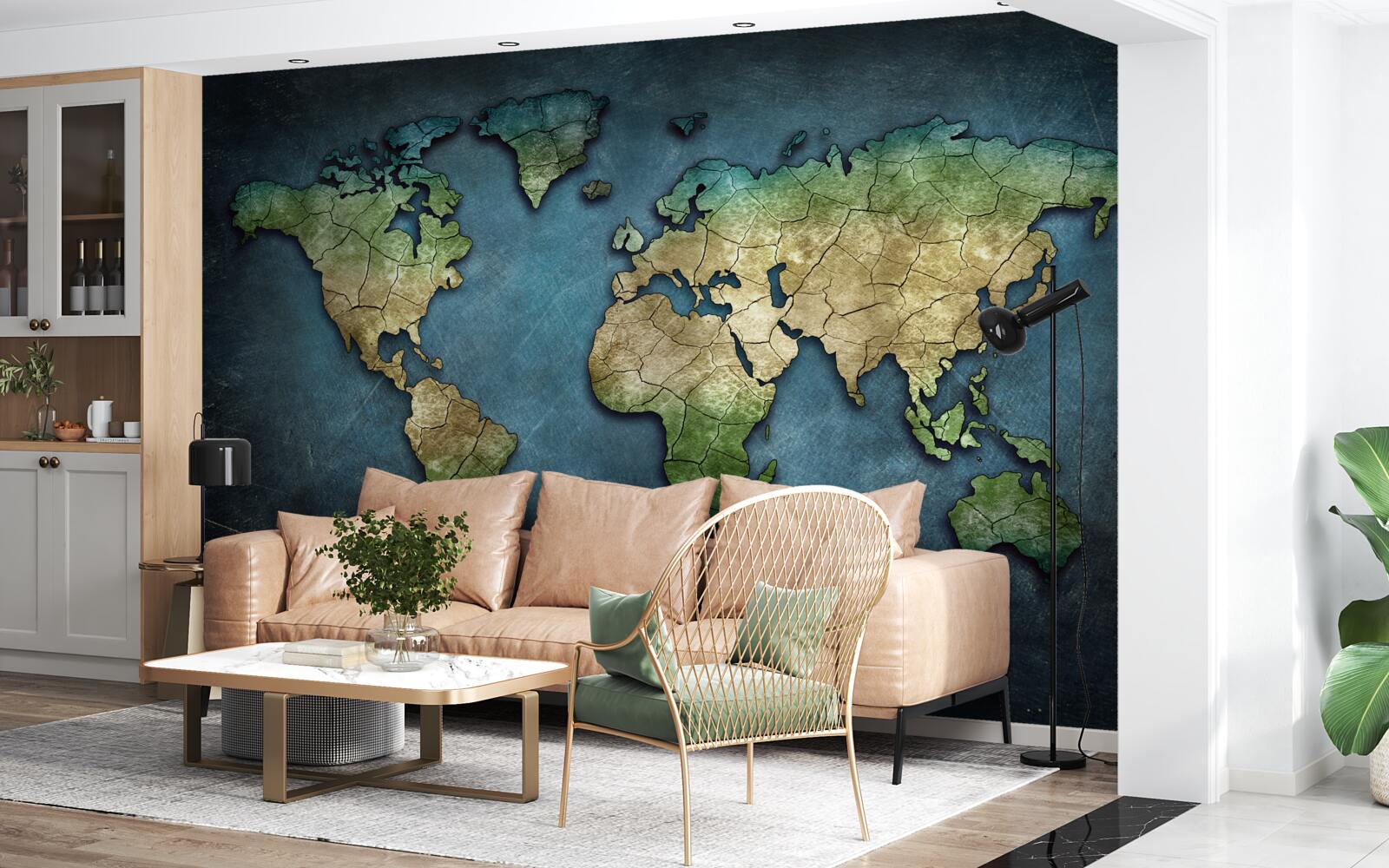 Papier peint carte du monde pour le mur