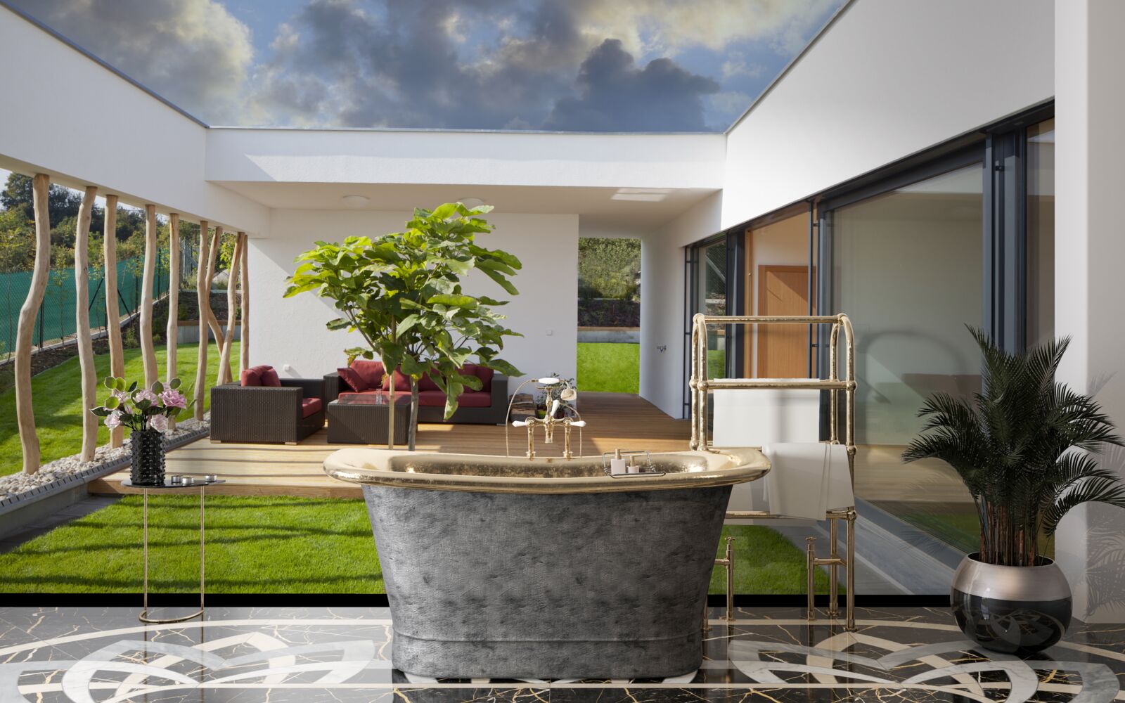 Papier peint modernisation de l'aménagement intérieur d'une maison privée