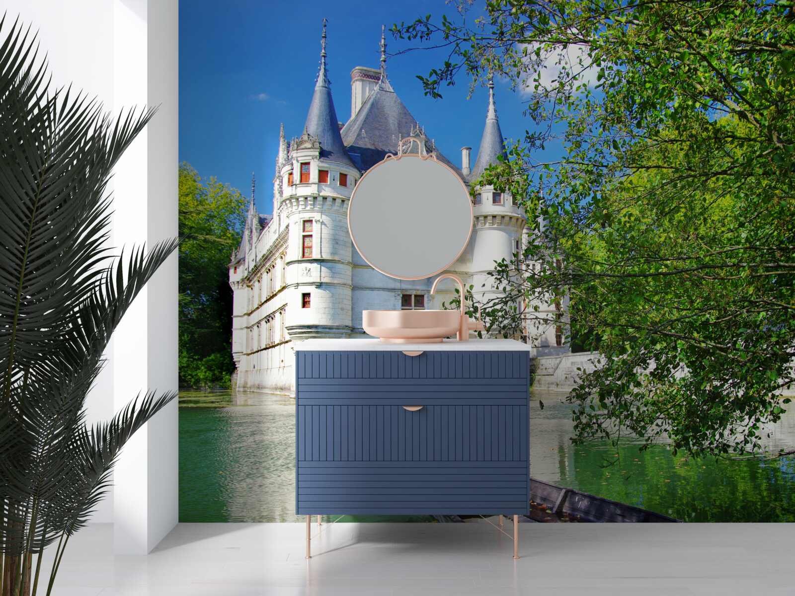 Papier peint le palais d'été est situé au bord d'un lac