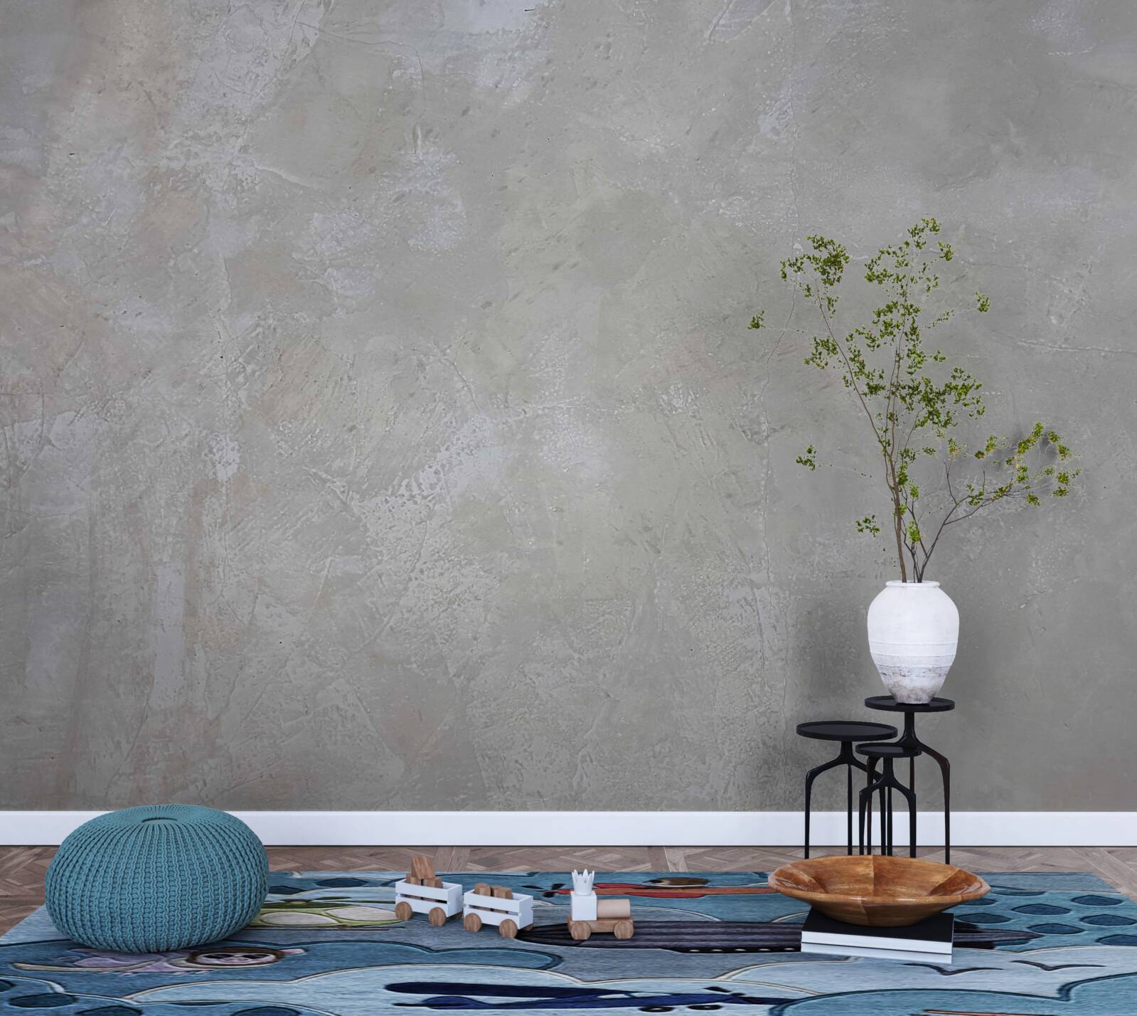 Papier peint fond gris argenté