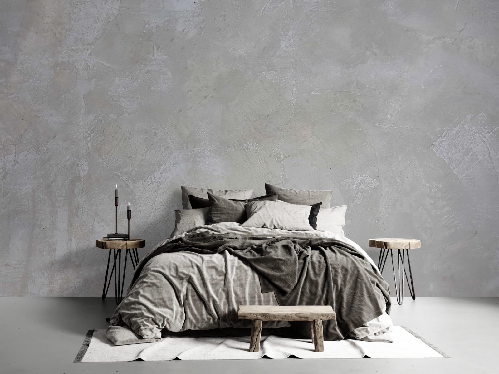 Papier peint fond gris argenté