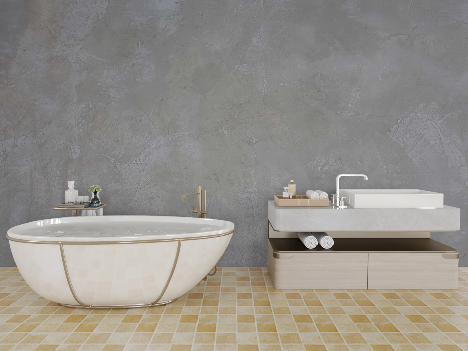 Papier peint fond gris argenté