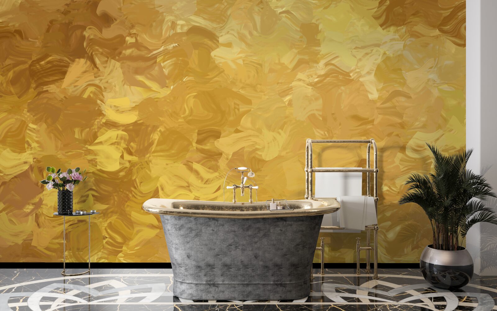 Papier peint arrière-plan avec texture dorée