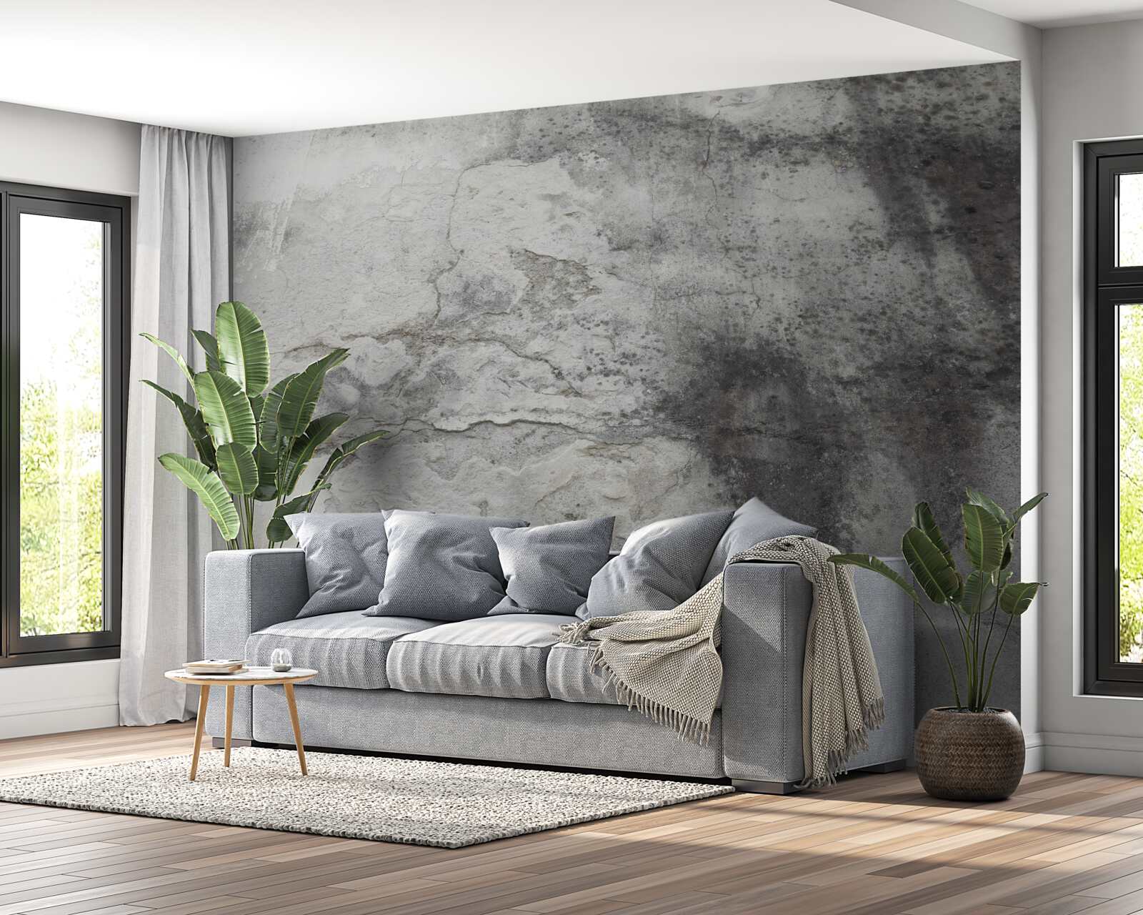 Papier peint texture grise des déchets