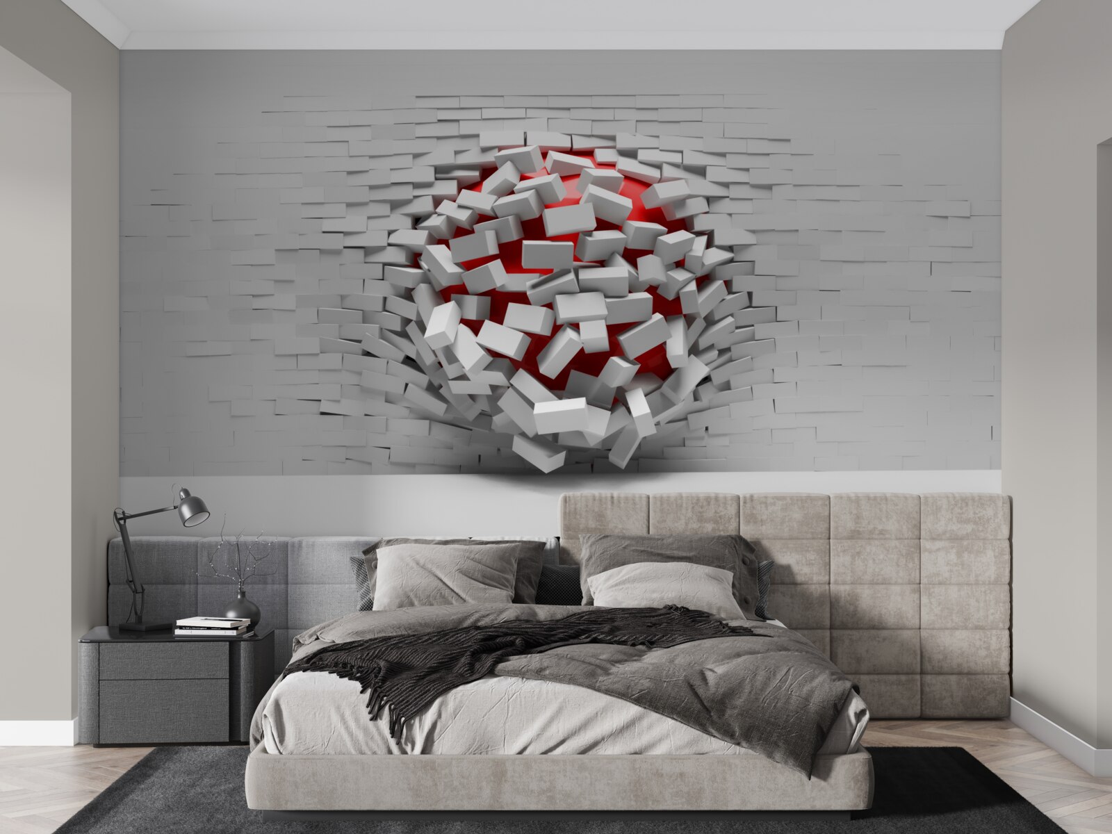 Papier peint Le mur qui tombe des briques