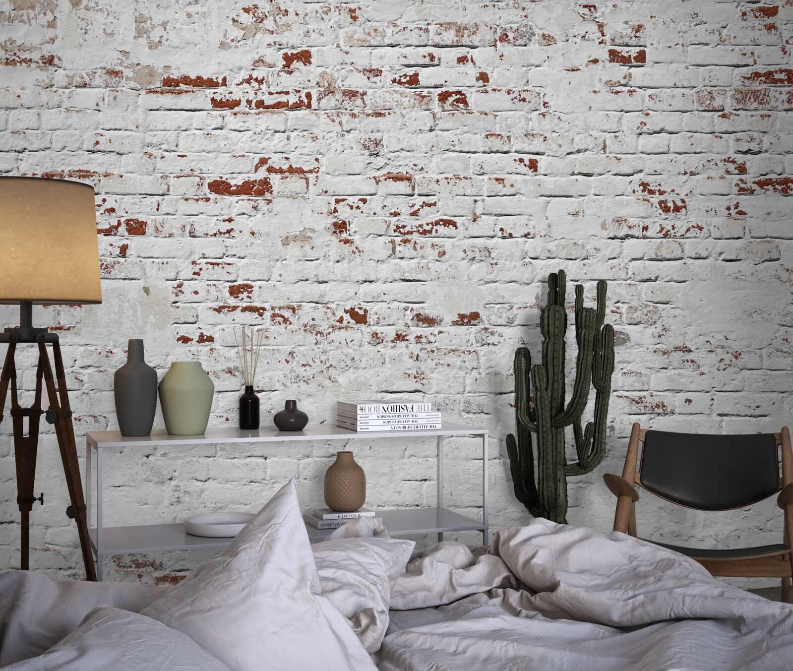 Papier peint Un mur de briques qui a perdu son aspect