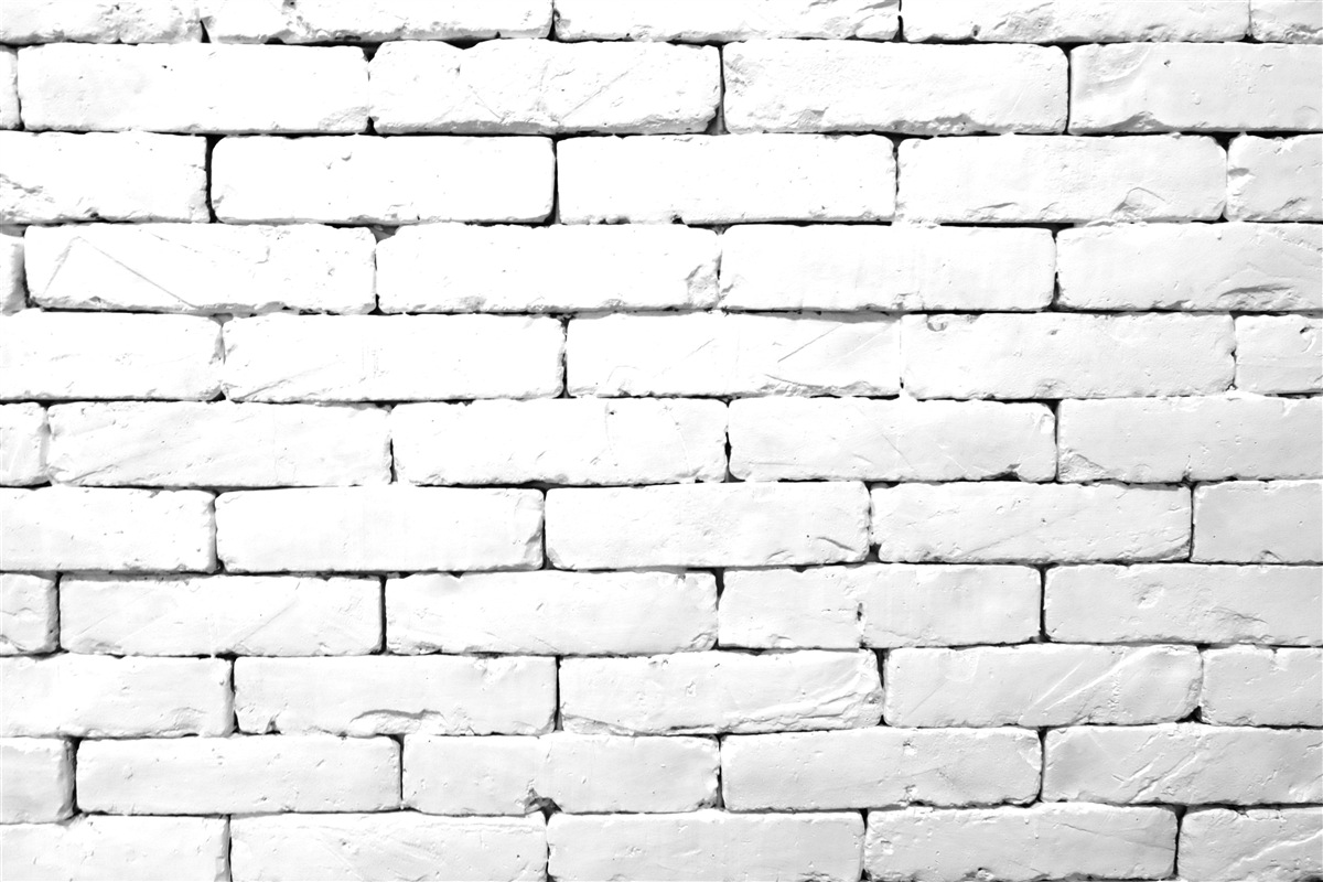 Papier peint Mur de briques, soigneusement travaillé en blanc
