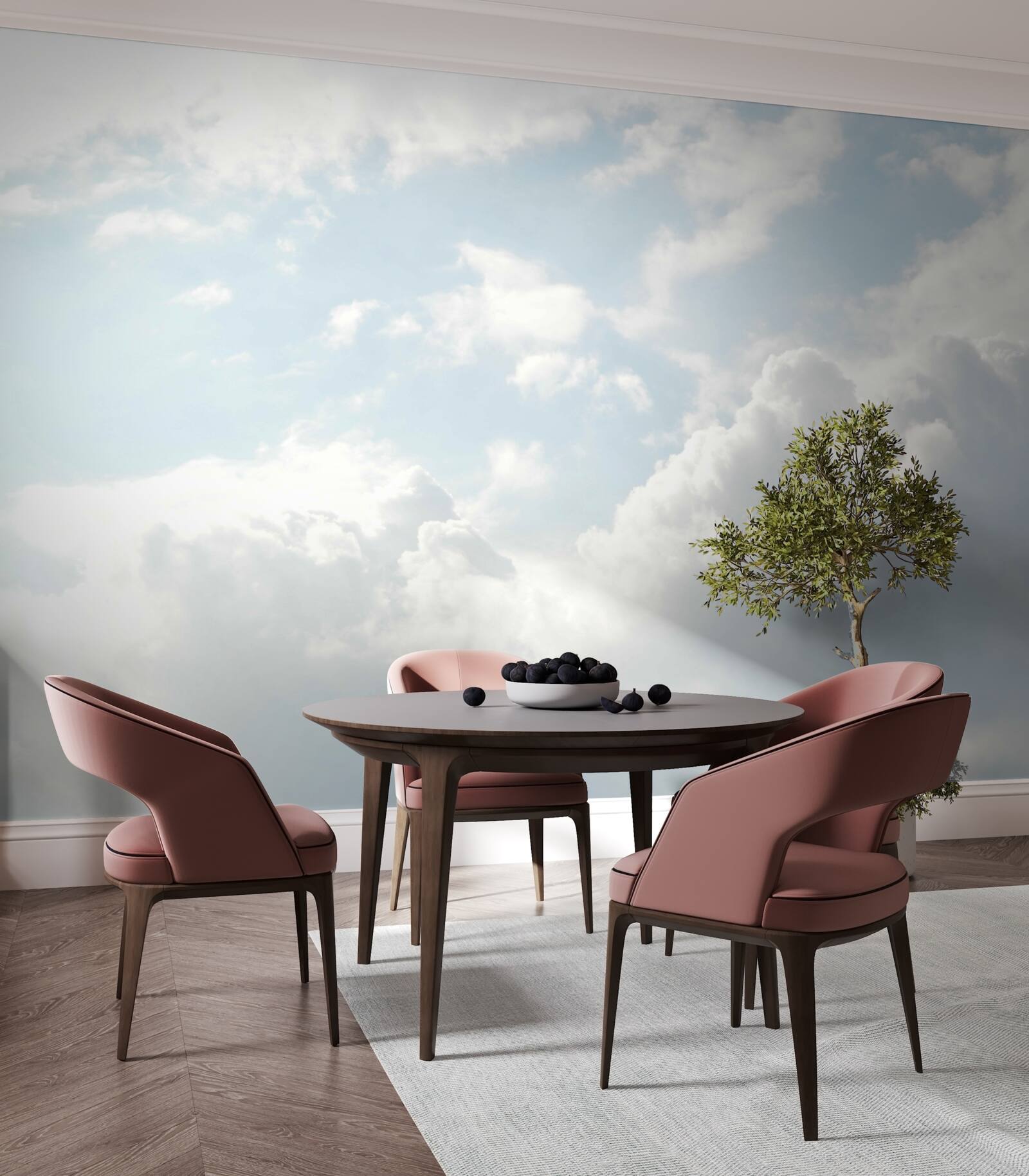 Papier peint d'épais nuages laiteux