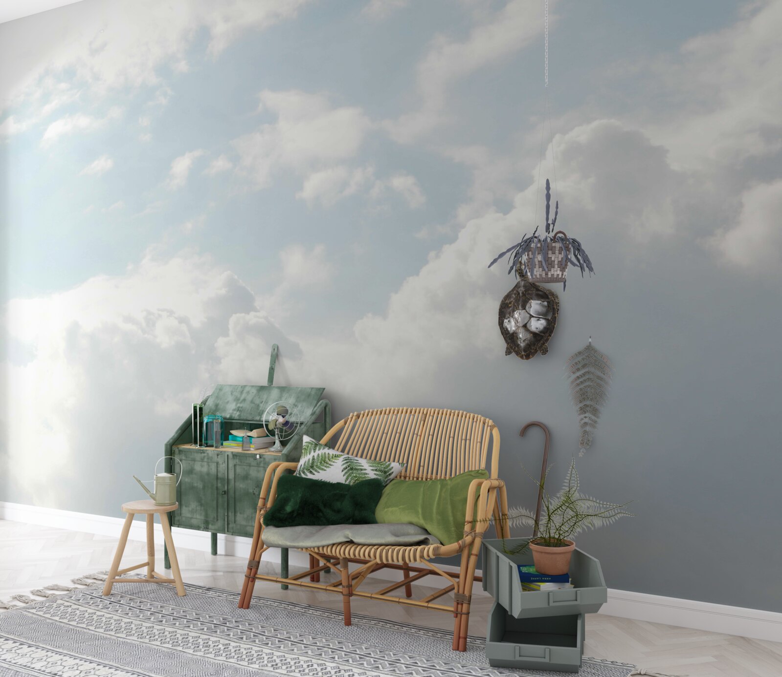 Papier peint d'épais nuages laiteux