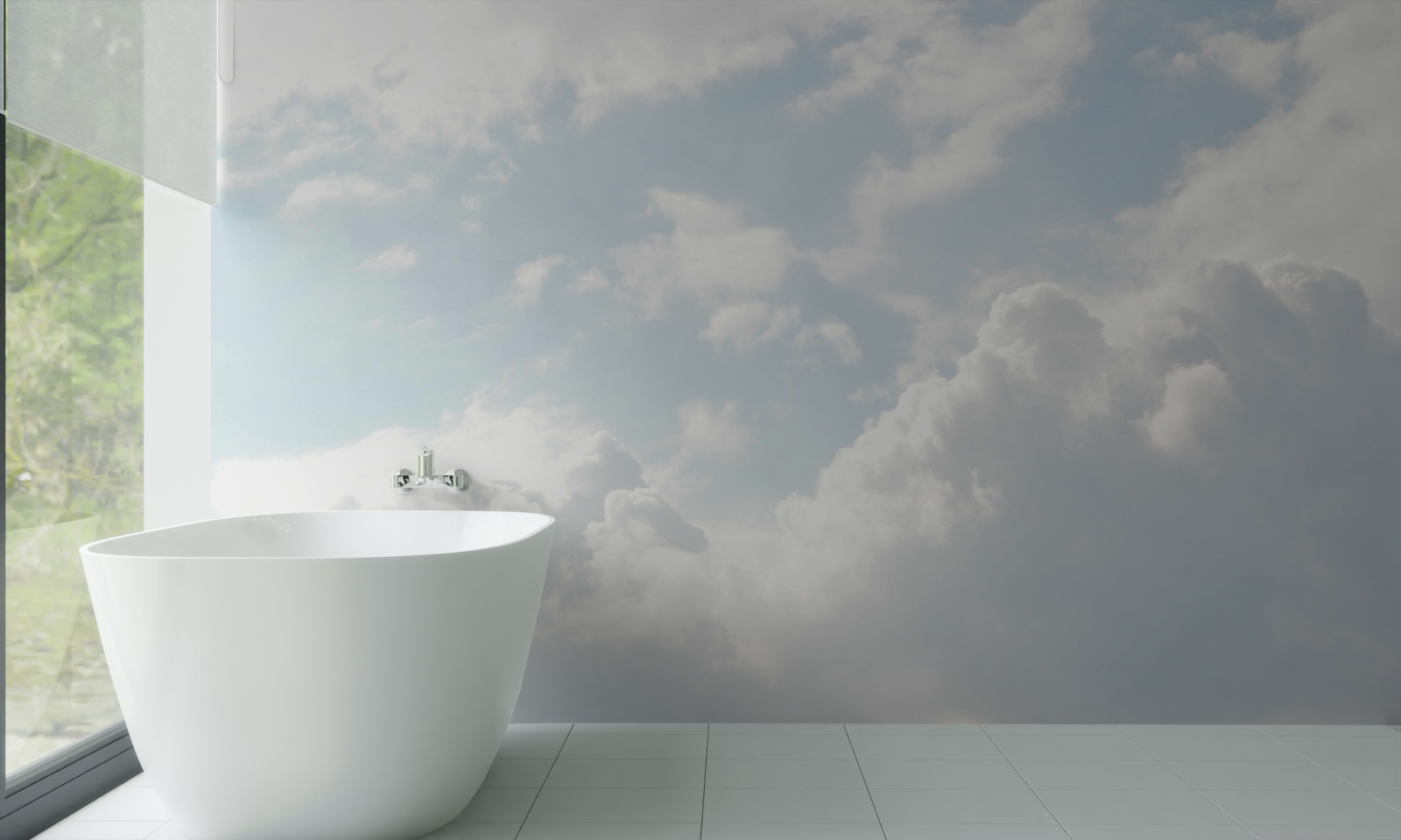 Papier peint d'épais nuages laiteux