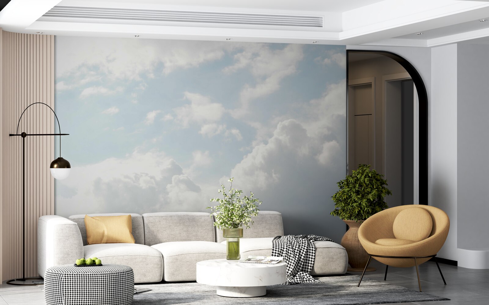 Papier peint d'épais nuages laiteux