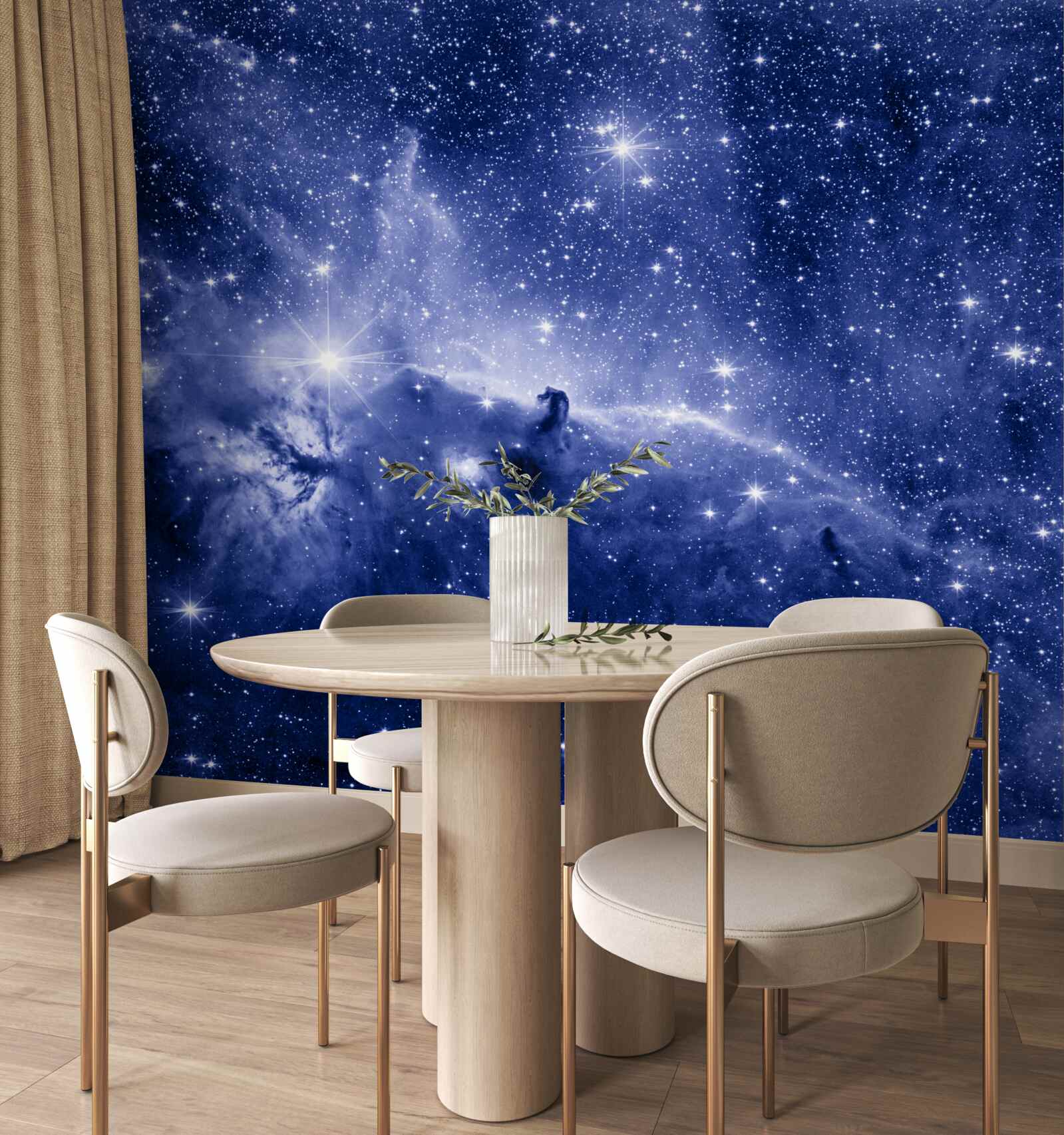 Papier peint une nuit remplie d'étoiles cosmiques