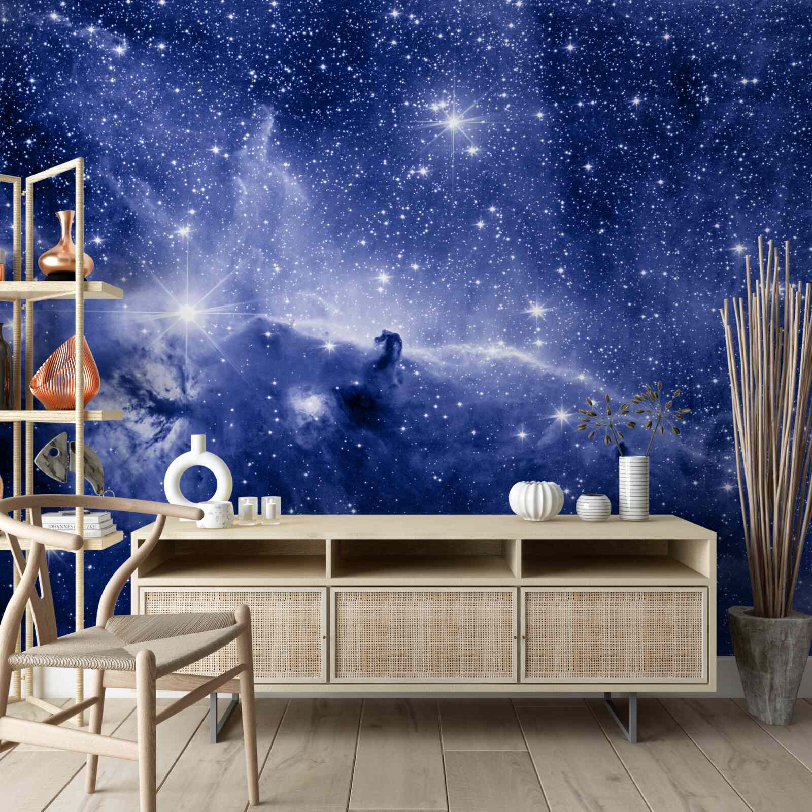 Papier peint une nuit remplie d'étoiles cosmiques