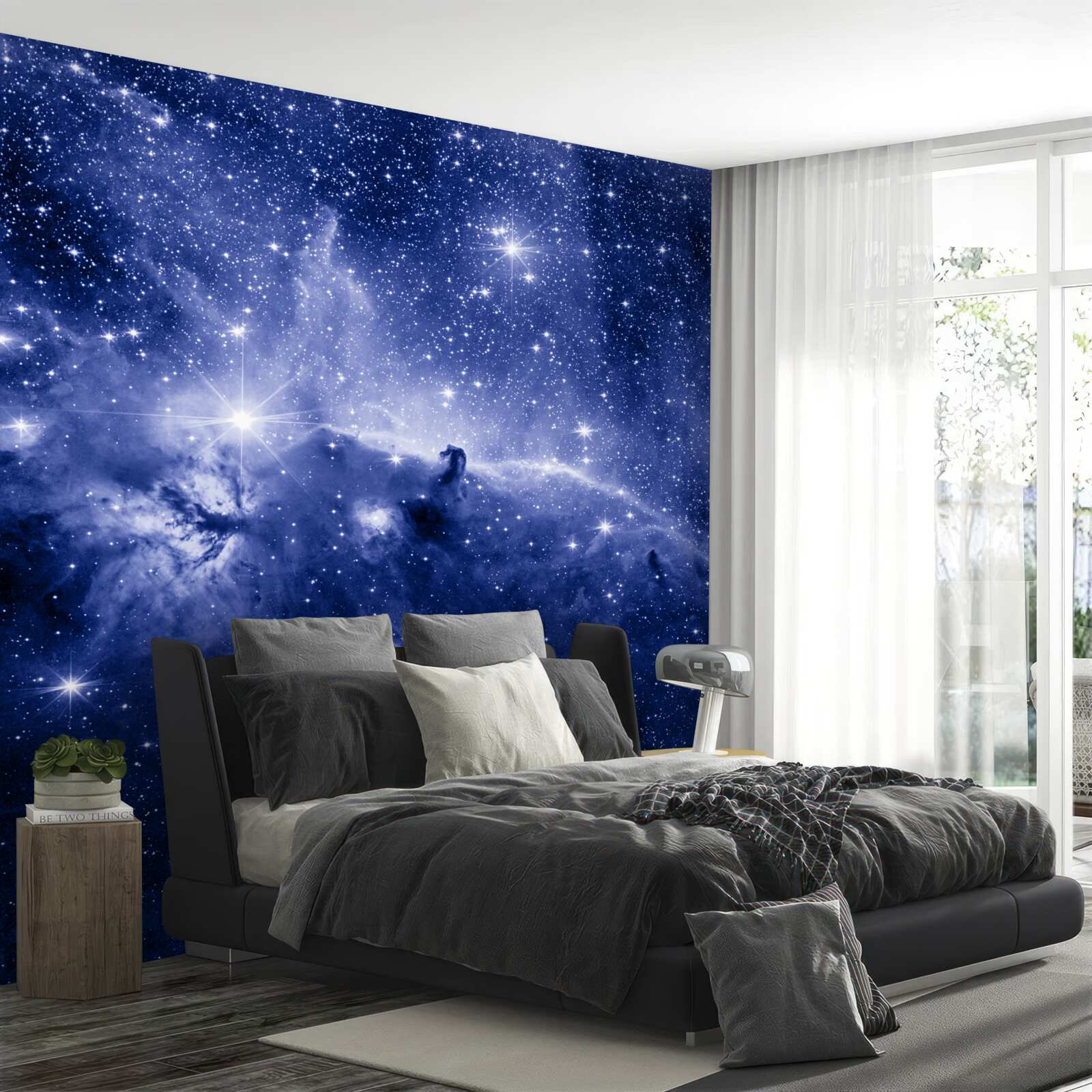 Papier peint une nuit remplie d'étoiles cosmiques