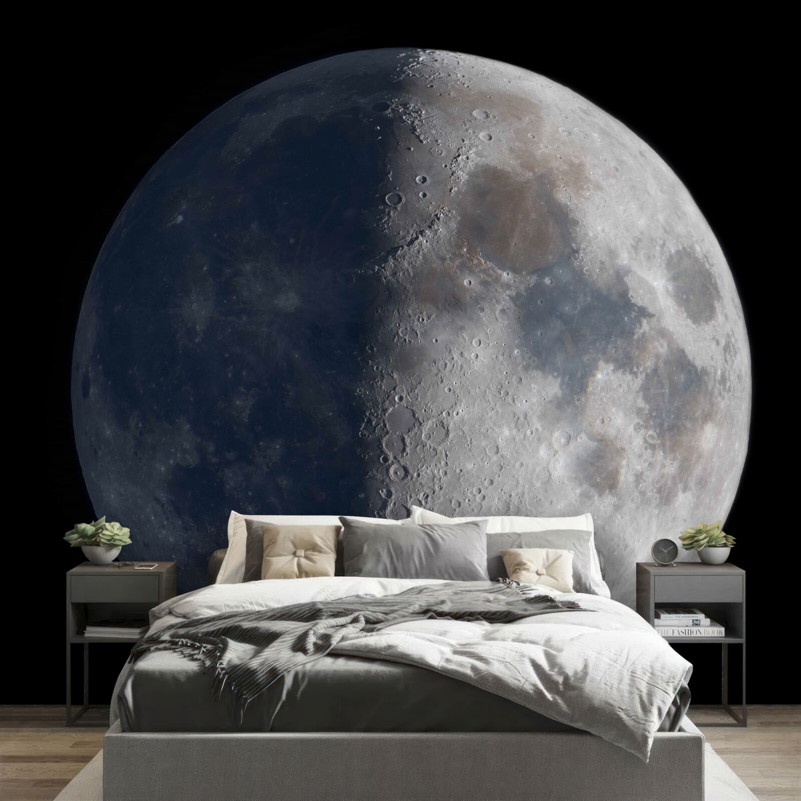 Papier peint jours et nuits sur la lune