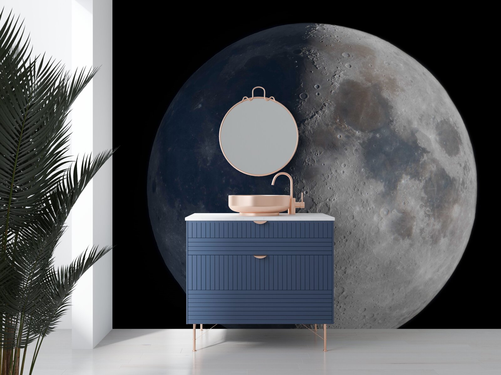 Papier peint jours et nuits sur la lune