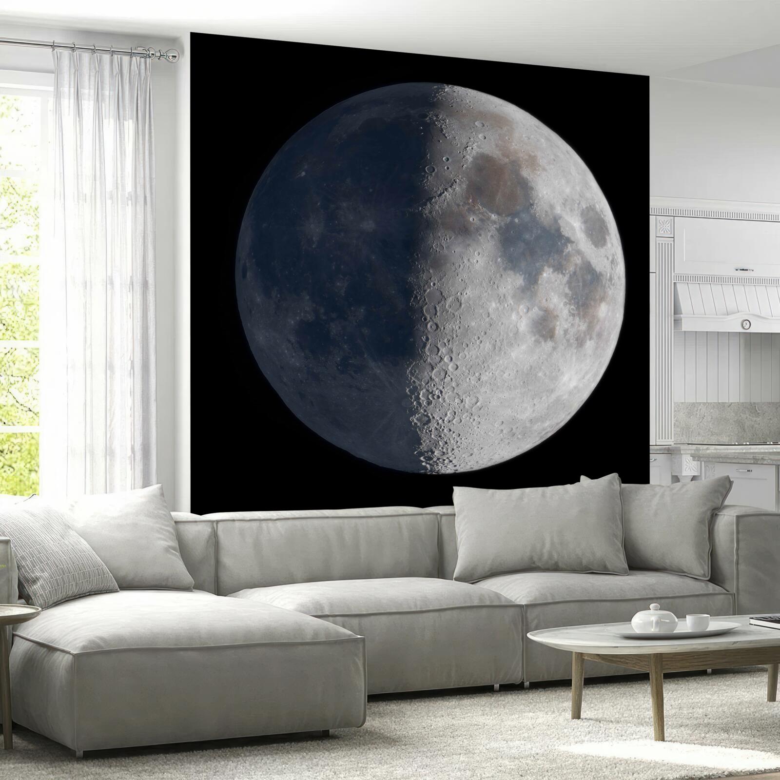 Papier peint jours et nuits sur la lune