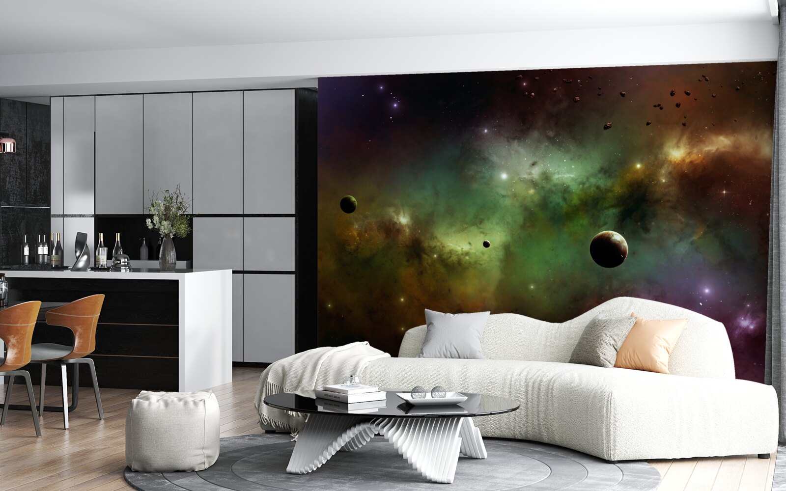 Papier peint un univers multicolore unique