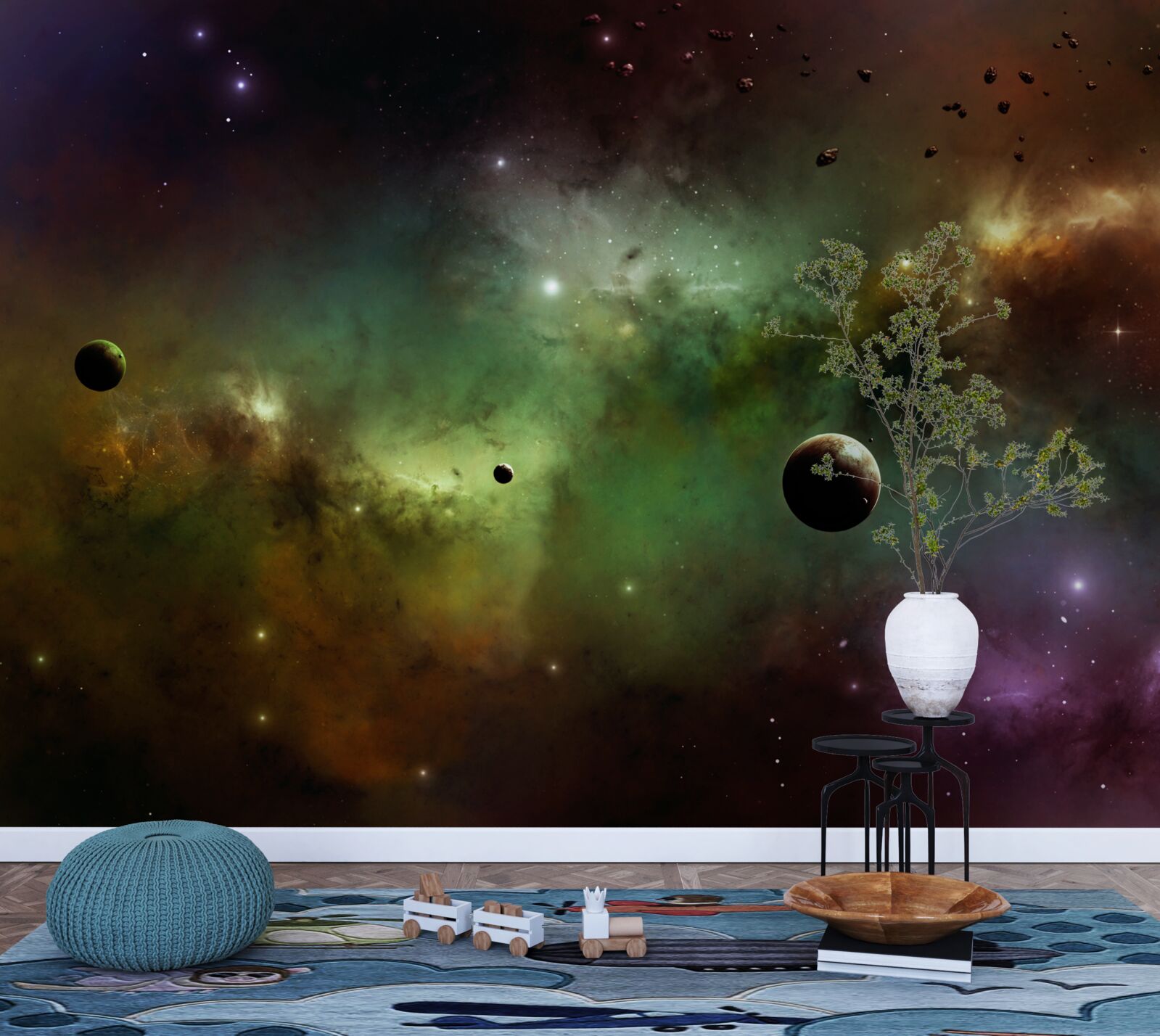 Papier peint un univers multicolore unique