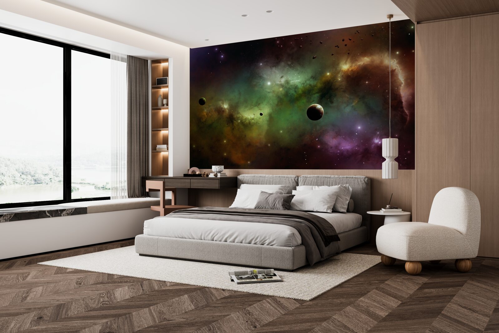 Papier peint un univers multicolore unique