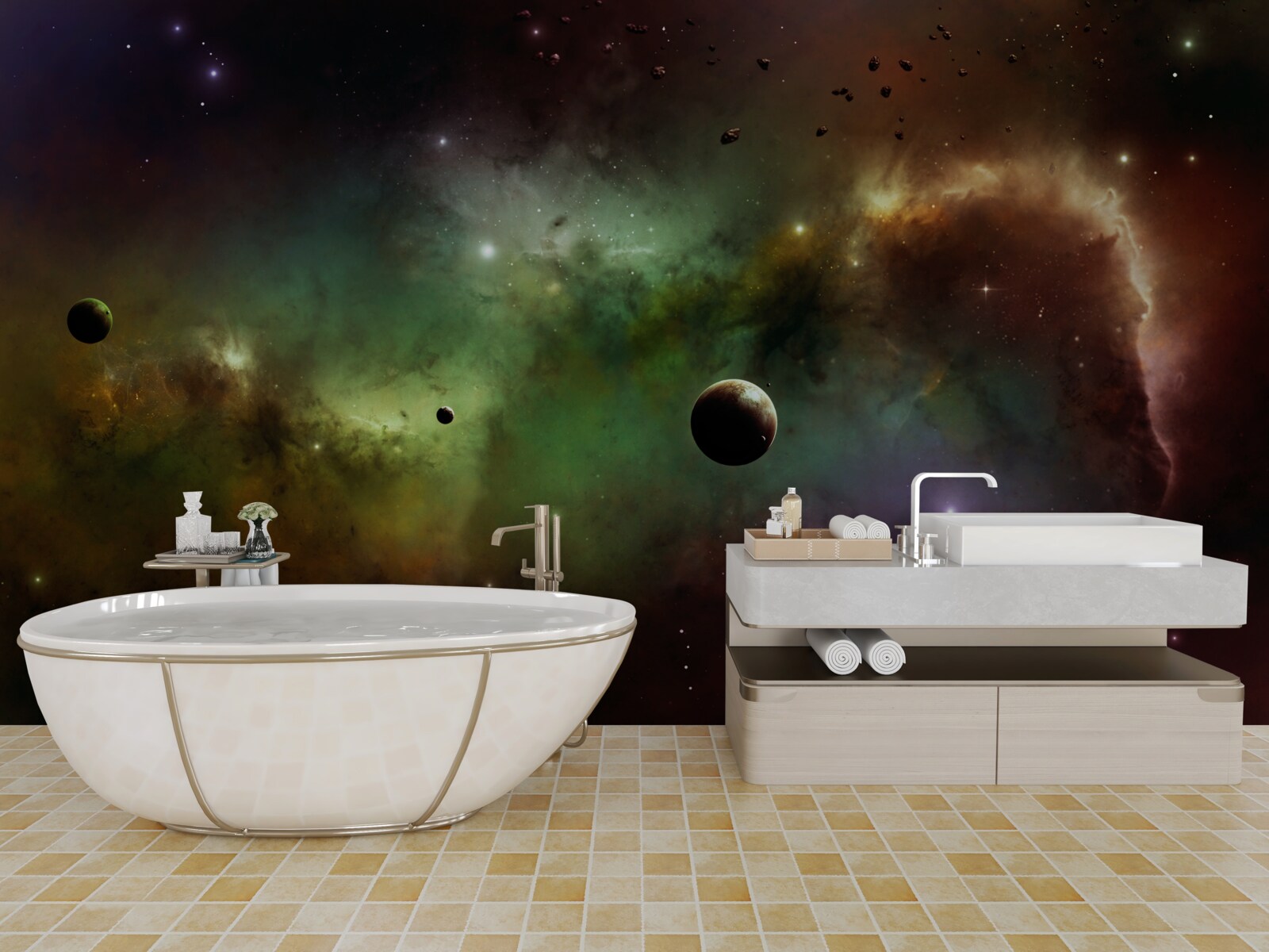 Papier peint un univers multicolore unique