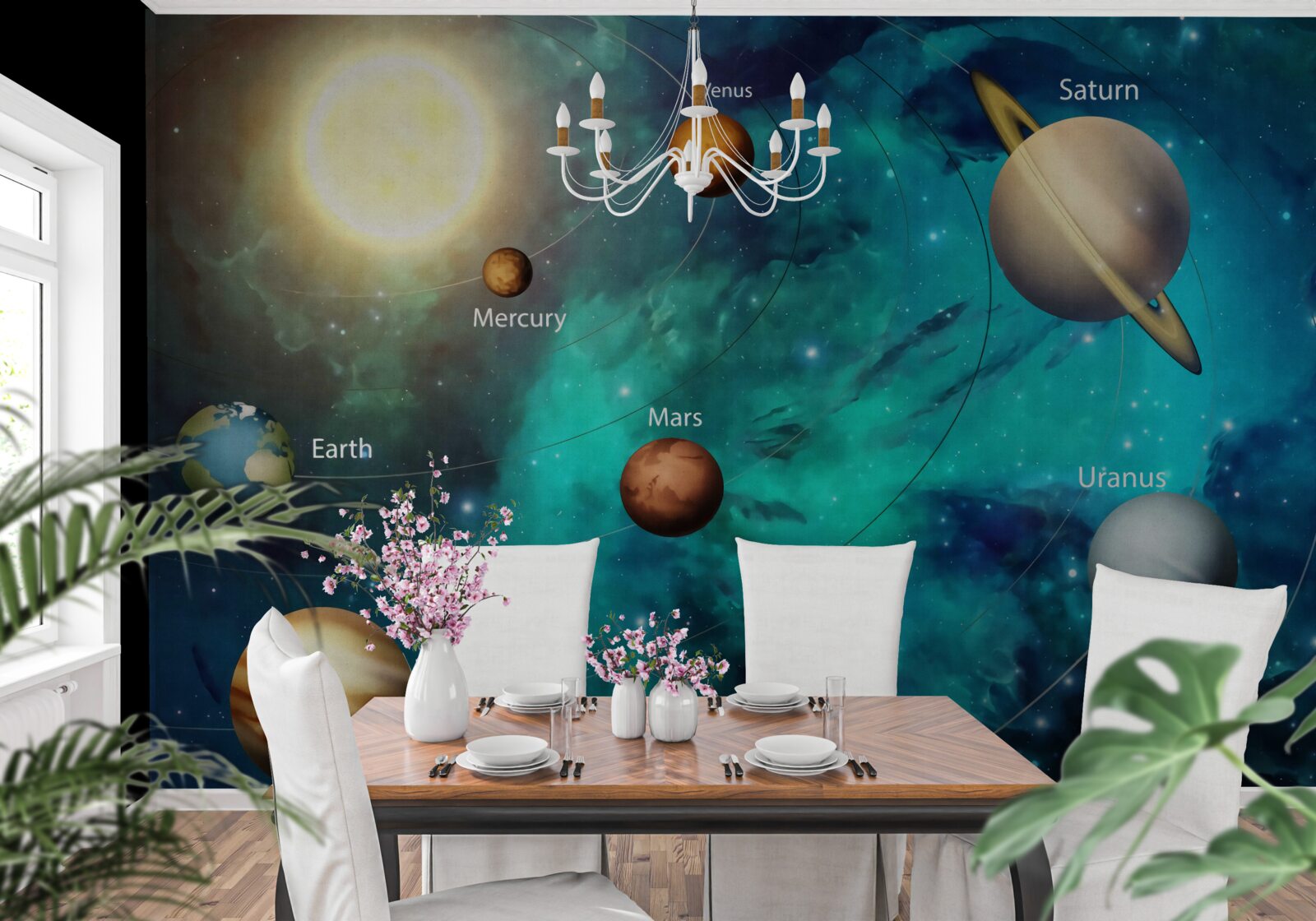 Papier peint spectacle planète nommée