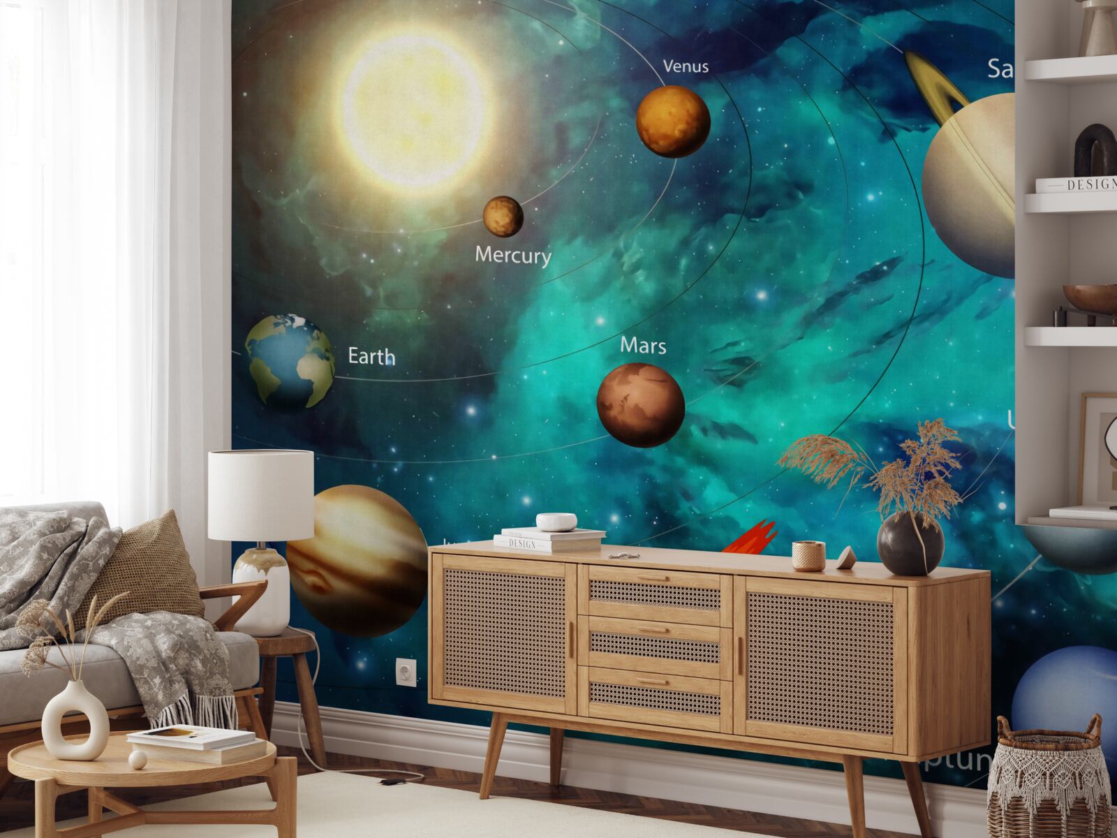 Papier peint spectacle planète nommée