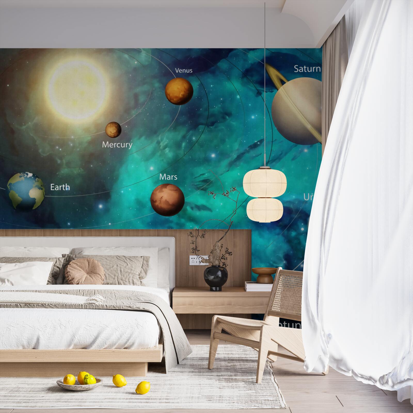 Papier peint spectacle planète nommée