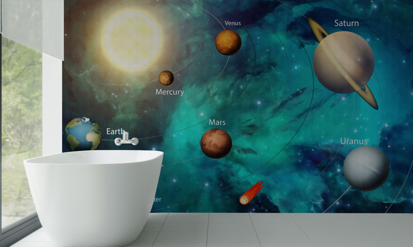 Papier peint spectacle planète nommée