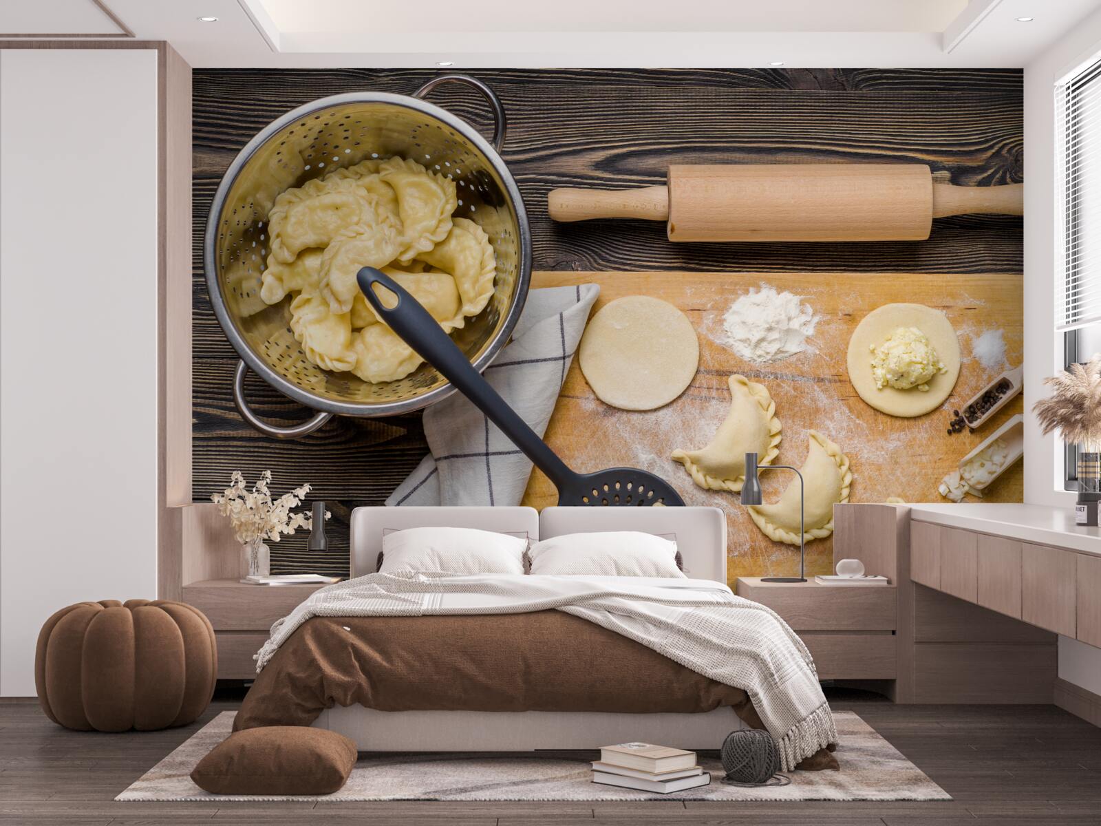 Papier peint le processus minutieux de préparation des boulettes